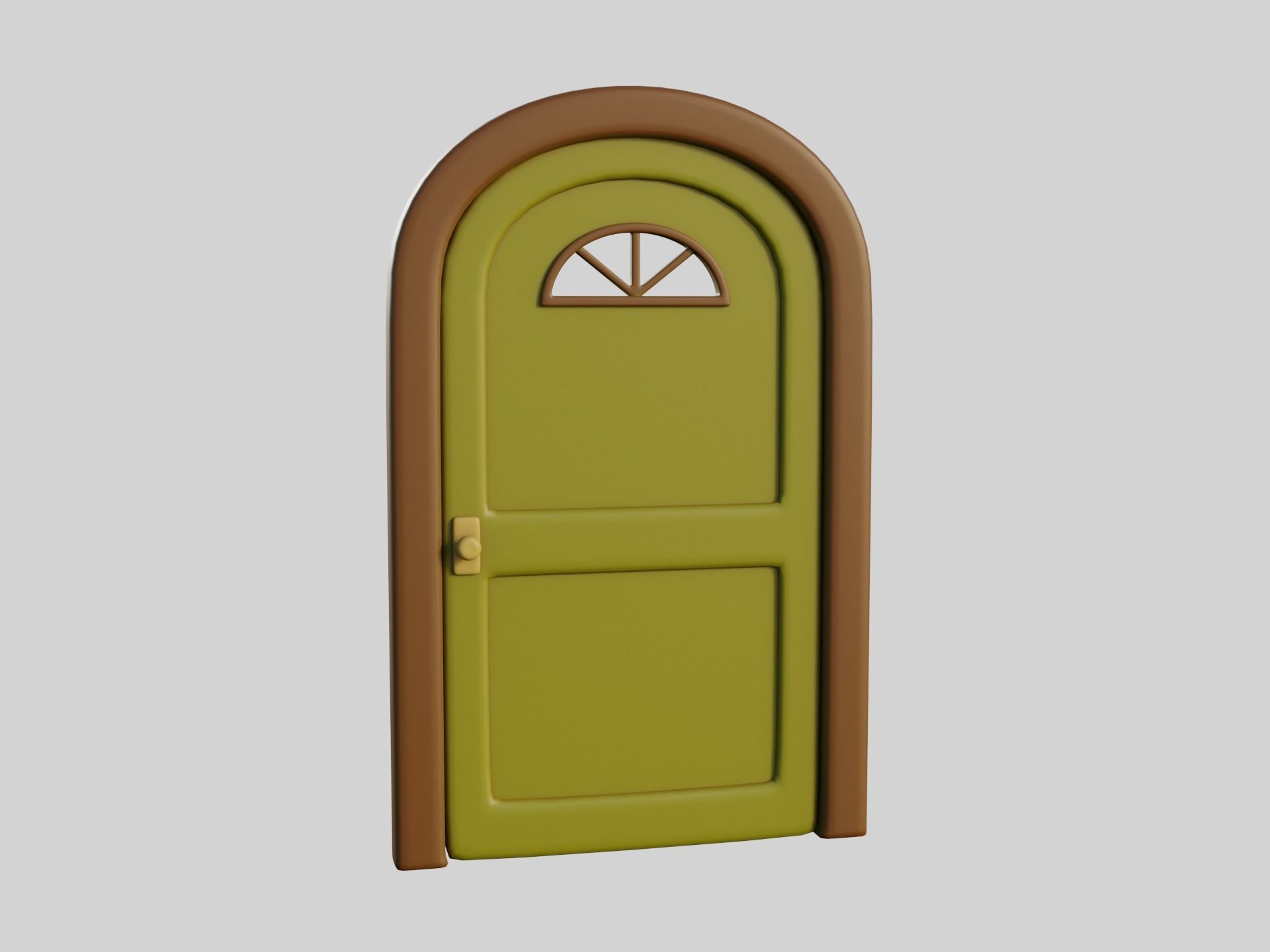 Cartoon Doors Collection 1 Low-poly 3D model_6