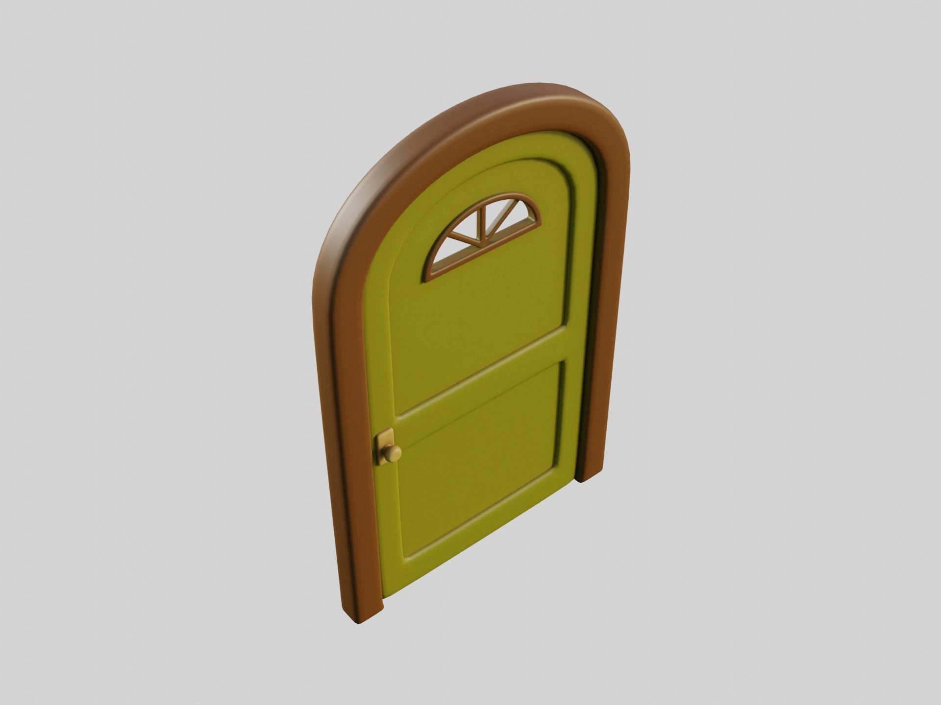 Cartoon Doors Collection 1 Low-poly 3D model_9