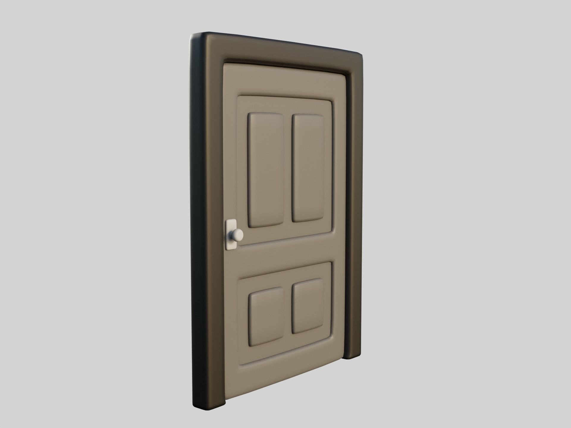 Cartoon Doors Collection 1 Low-poly 3D model_37