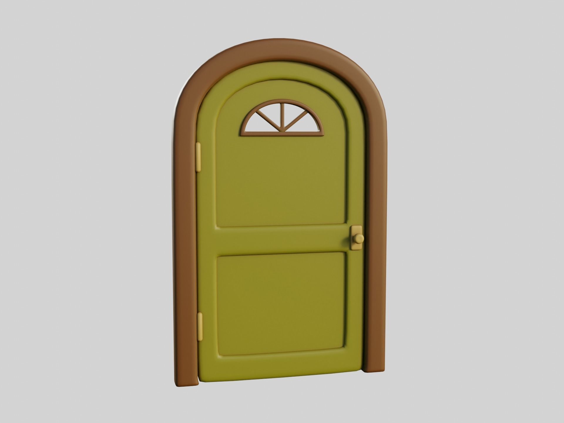 Cartoon Doors Collection 1 Low-poly 3D model_8