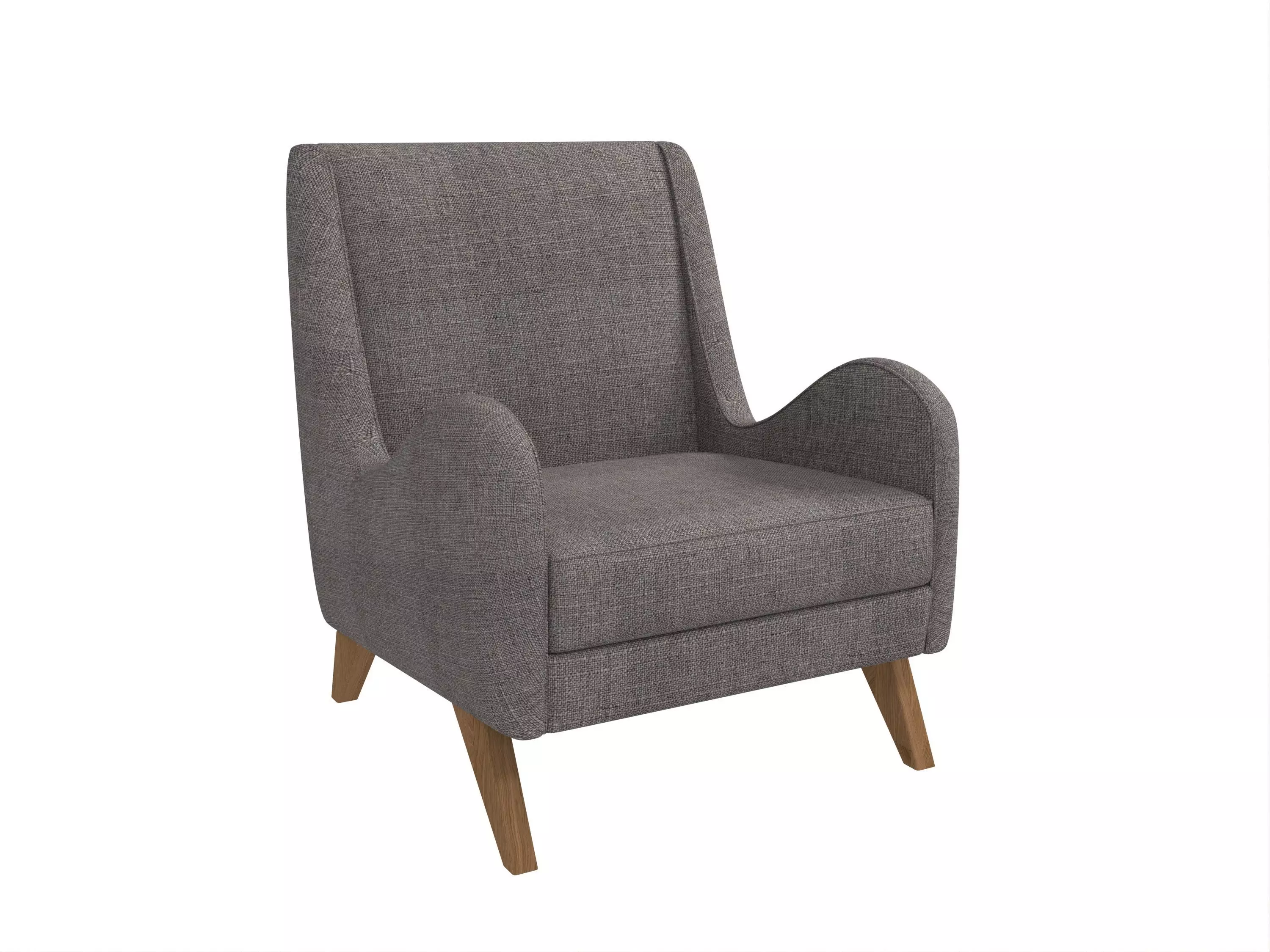 Tusk Occasional Chair with Armrest replicated Free low-poly 3D model_0