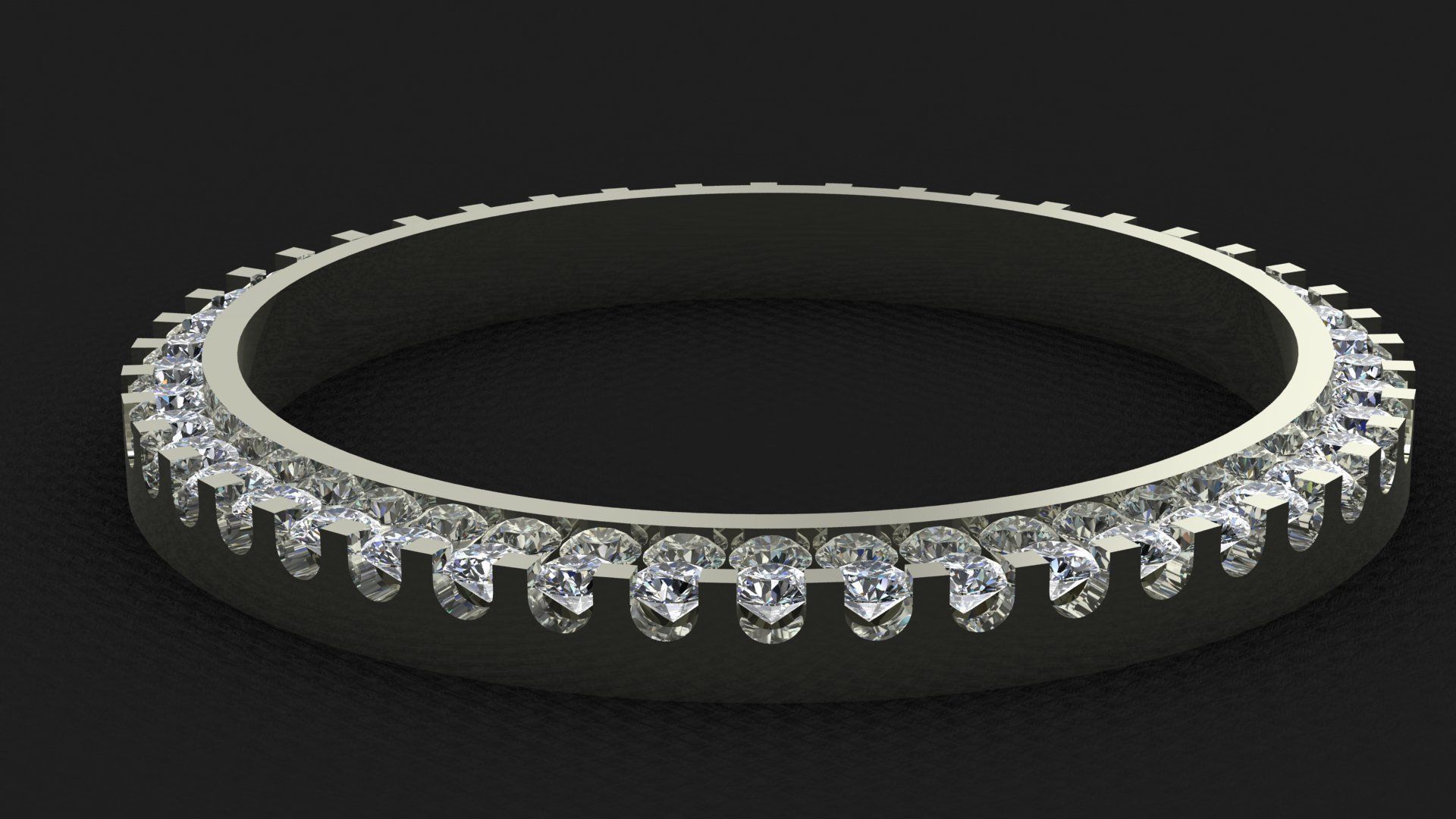 36mm Rolex Compatible Diamond Bezel 2ct 3D print model_2