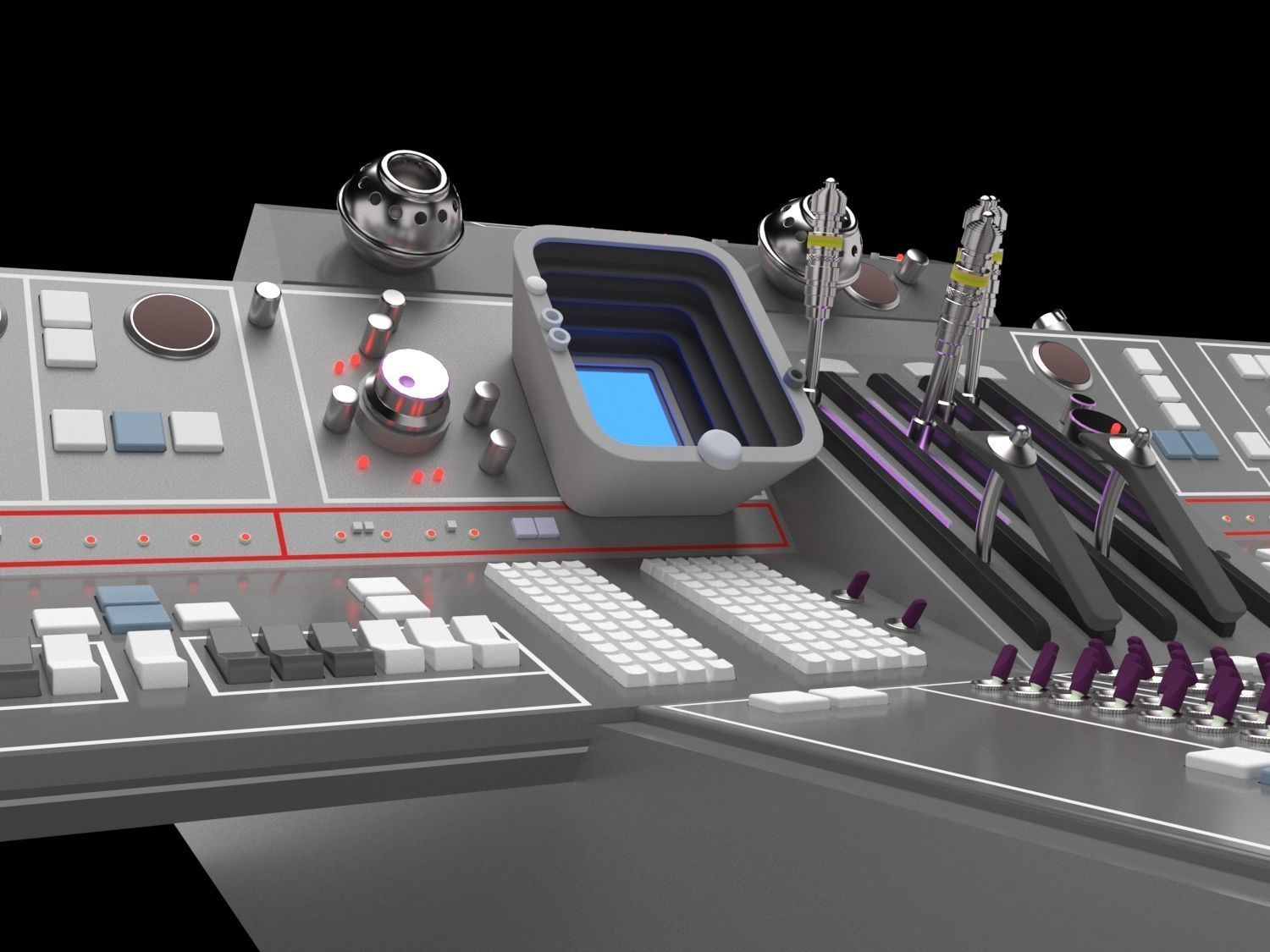 falcon cockpit console 3D model_3