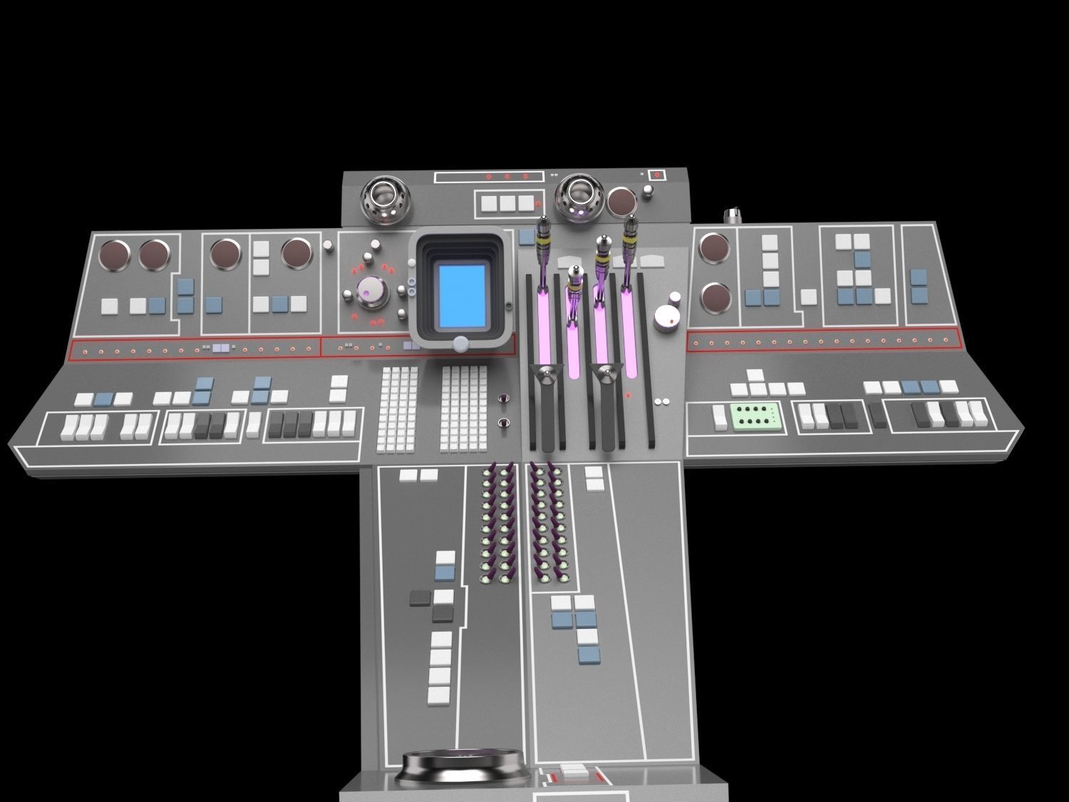 falcon cockpit console 3D model_2