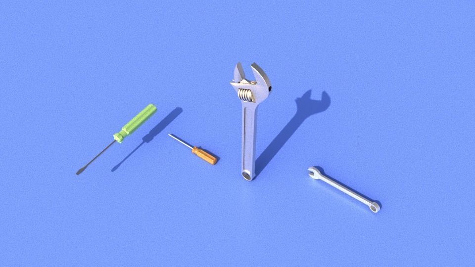 Basic tools collection 3D model_1