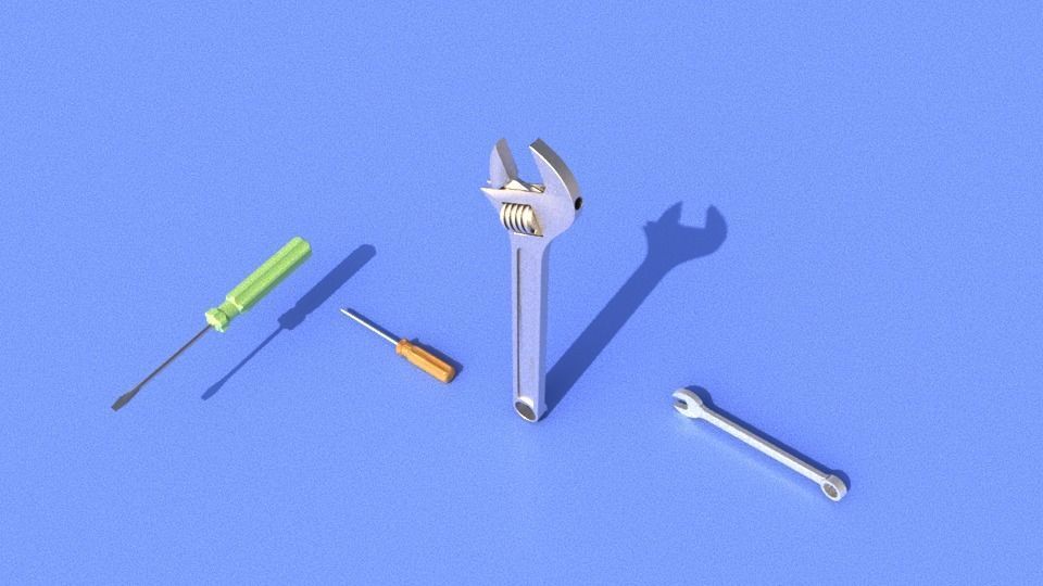 Basic tools collection 3D model_2