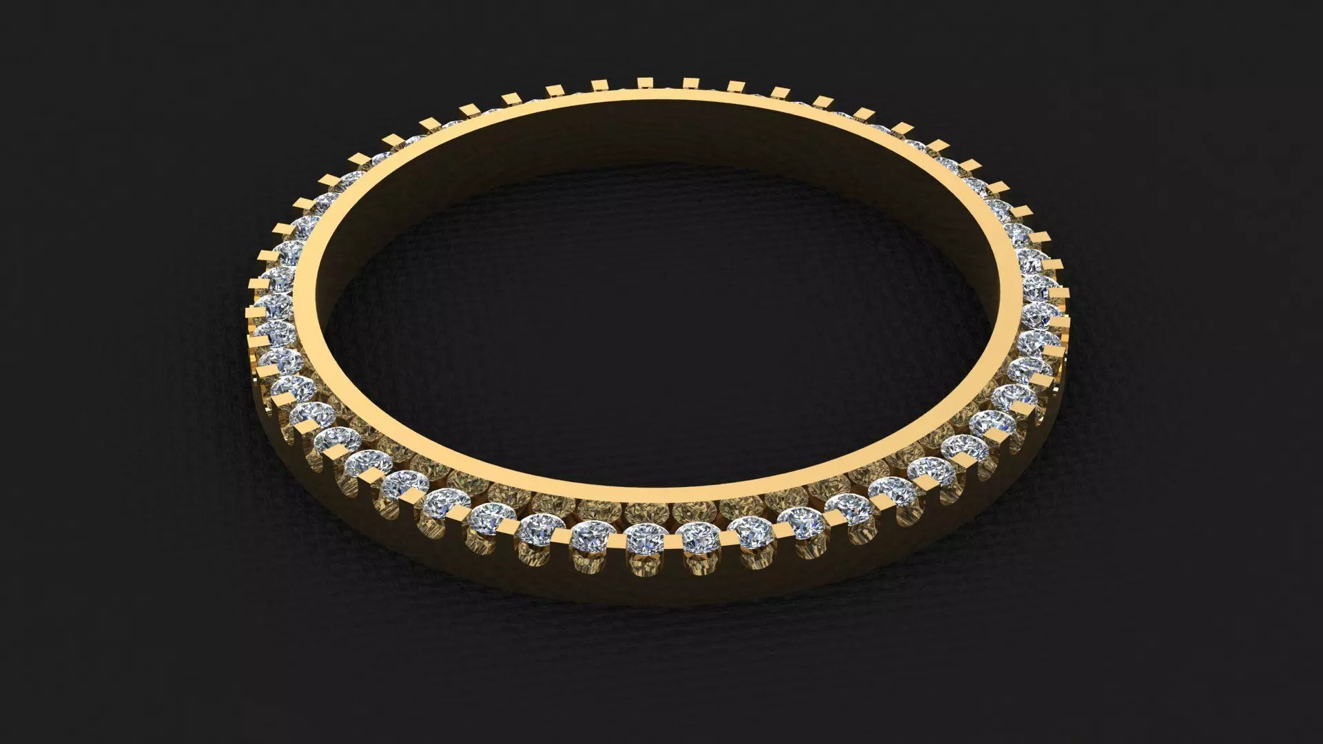 36mm Rolex Compatible Diamond Bezel 1-5ct 3D print model_0