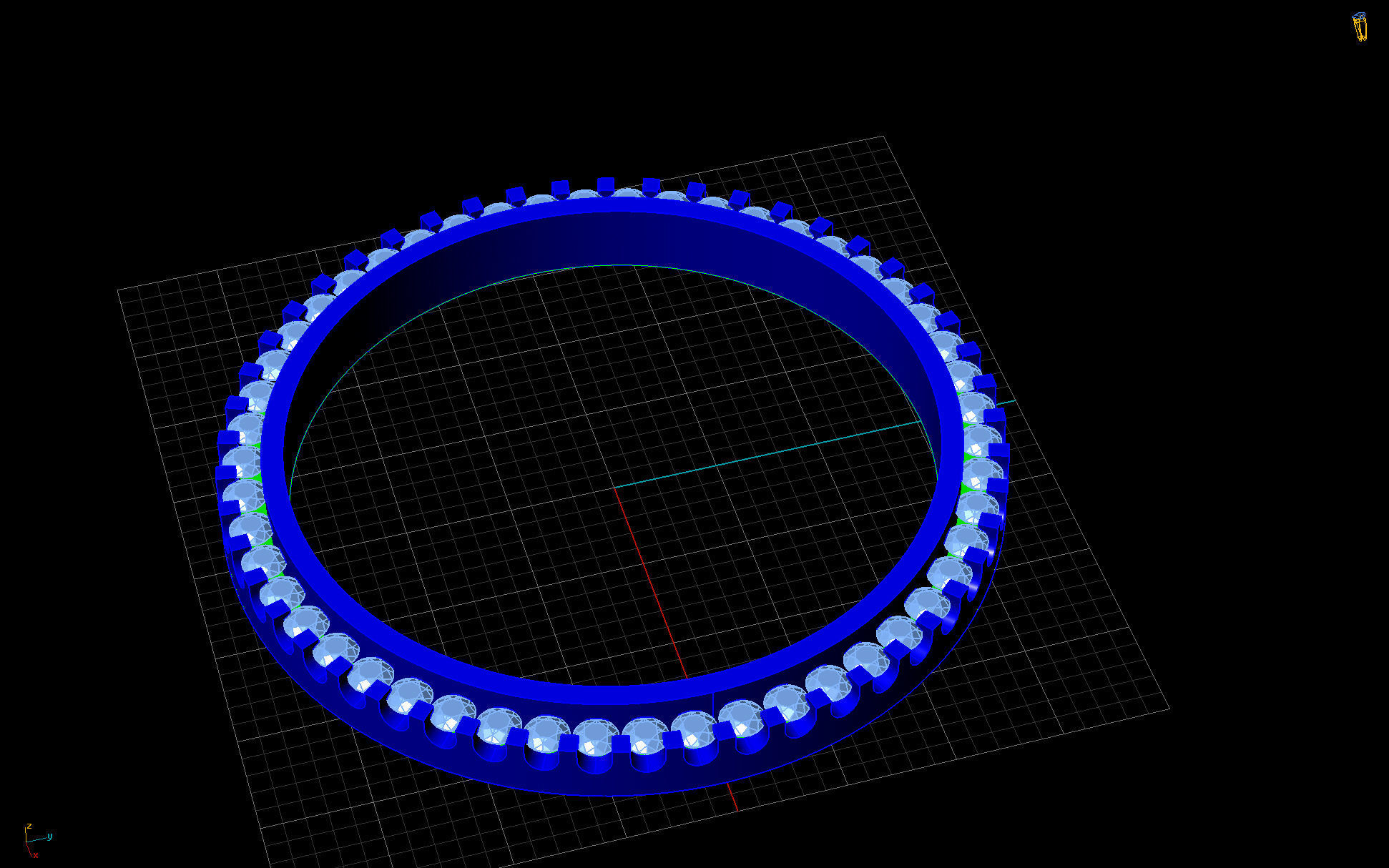 36mm Rolex Compatible Diamond Bezel 1-5ct 3D print model_5