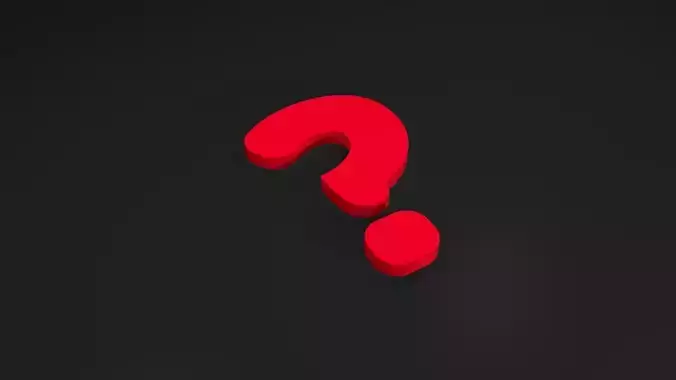 Question Mark Low-poly 3D model