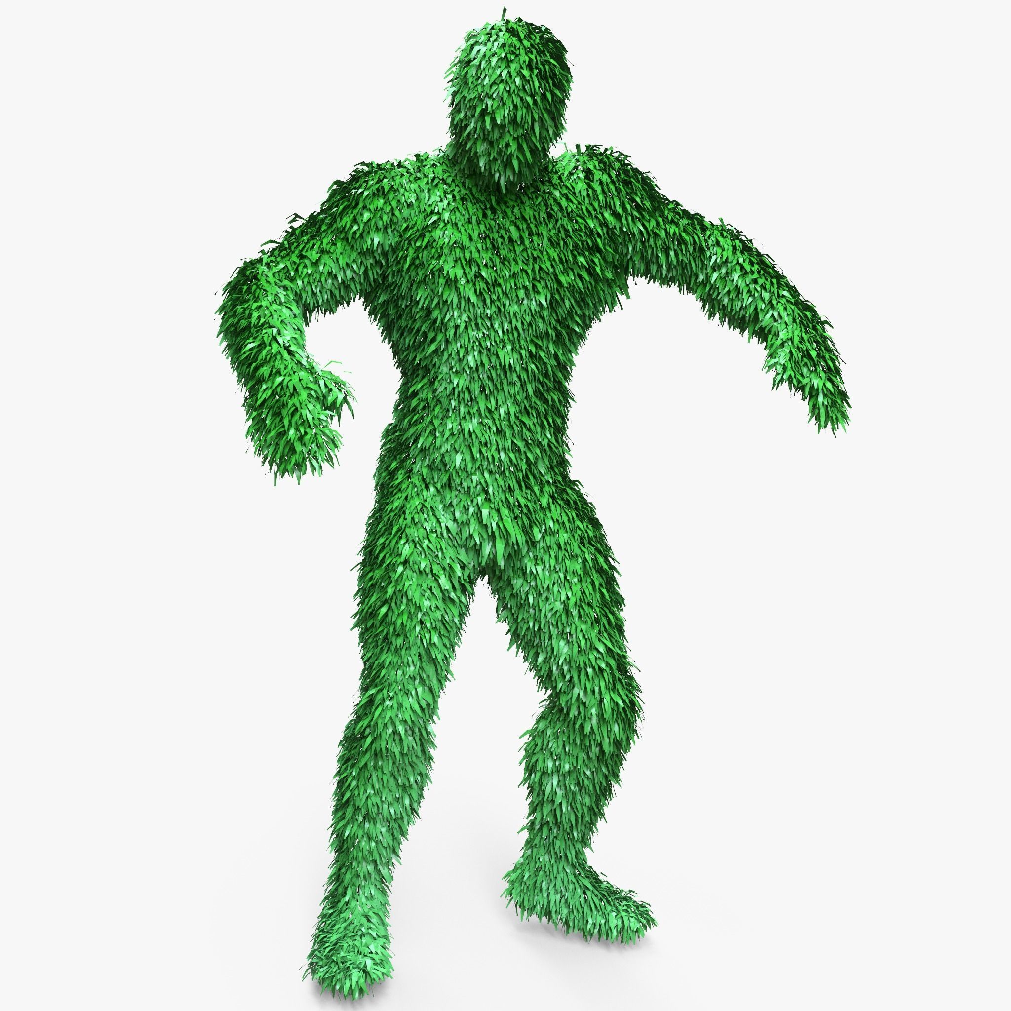 Human Topiary Garden Sculptures 3D model_4