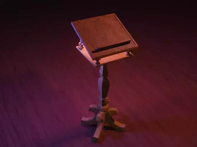 book stand  Altar  Low-poly 3D model