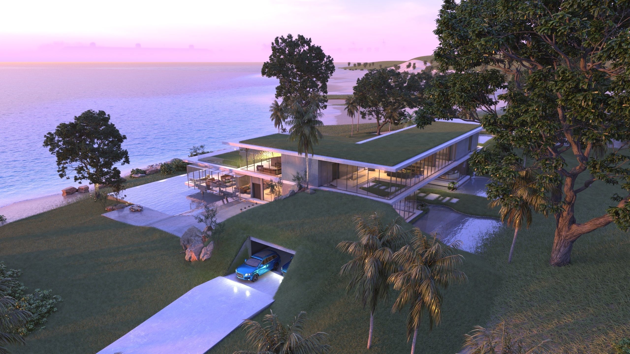 Modern beach house Revit and Vray 3ds max 3D model_9
