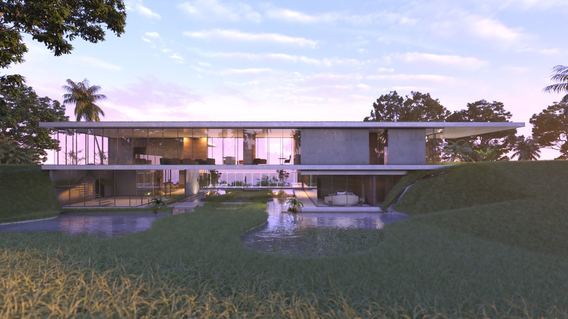 Modern beach house Revit and Vray 3ds max 3D model_14