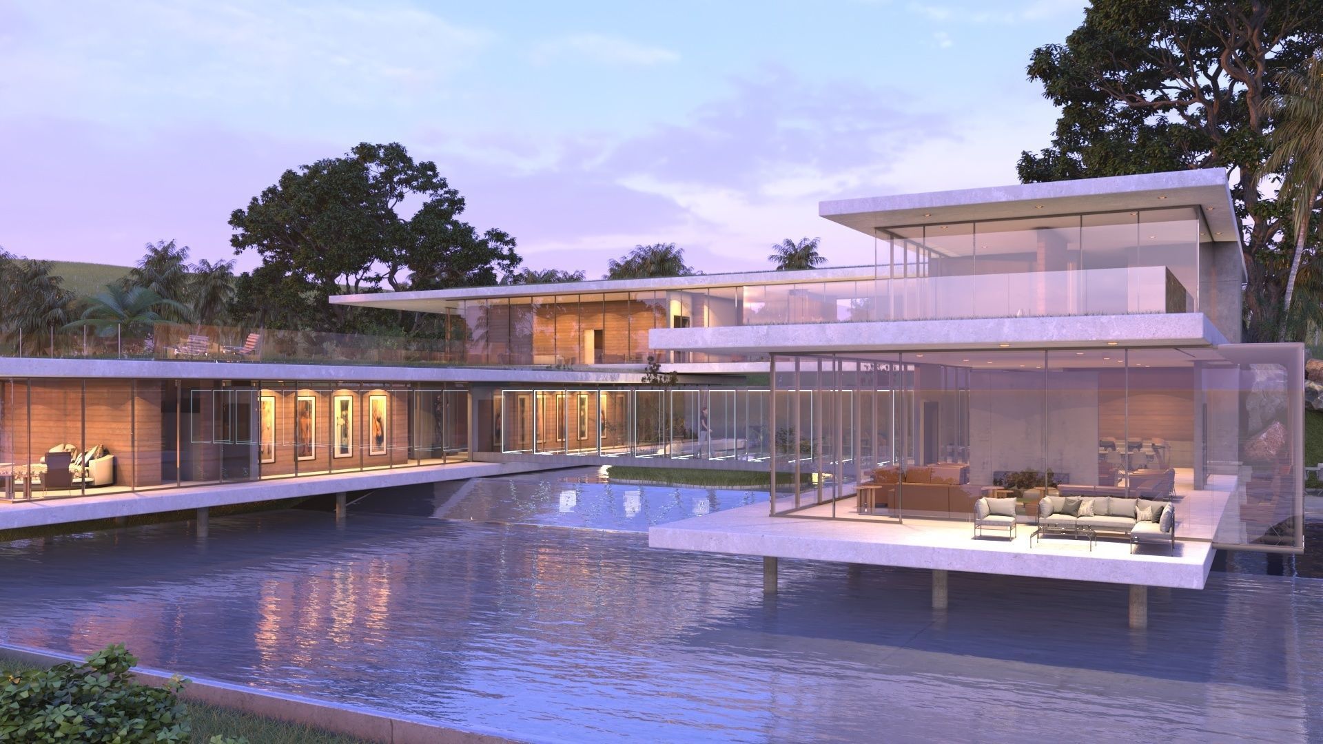 Modern beach house Revit and Vray 3ds max 3D model_8