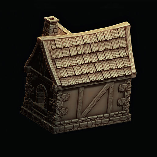 House in woods 3D print model_2