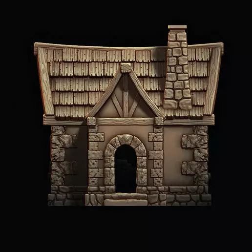 House in woods 3D print model_0