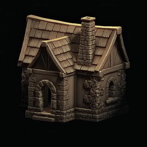 House in woods 3D print model_1