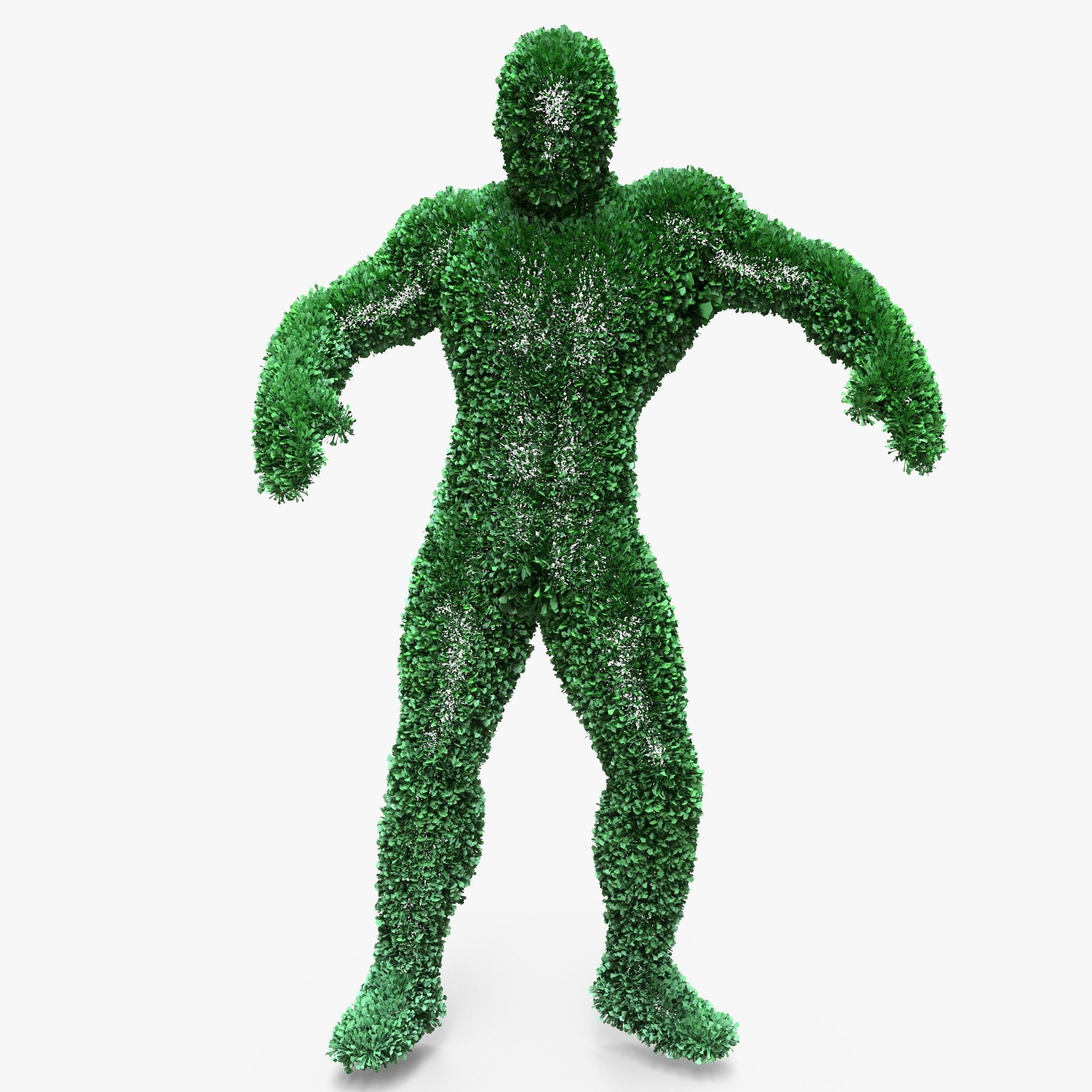 Human Topiary Garden Sculptures 3D model_1