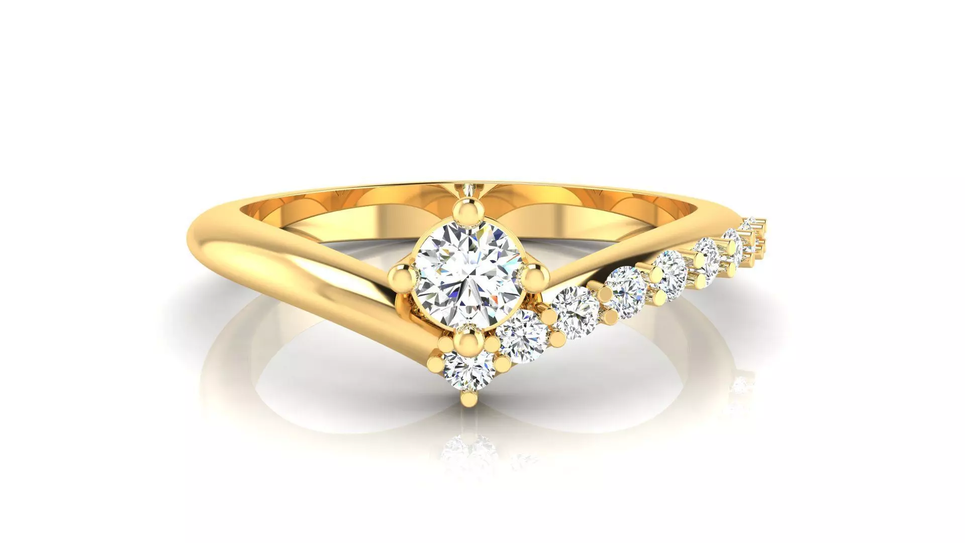 Ring M38 The luxury female ring with gems wedding 3D print model