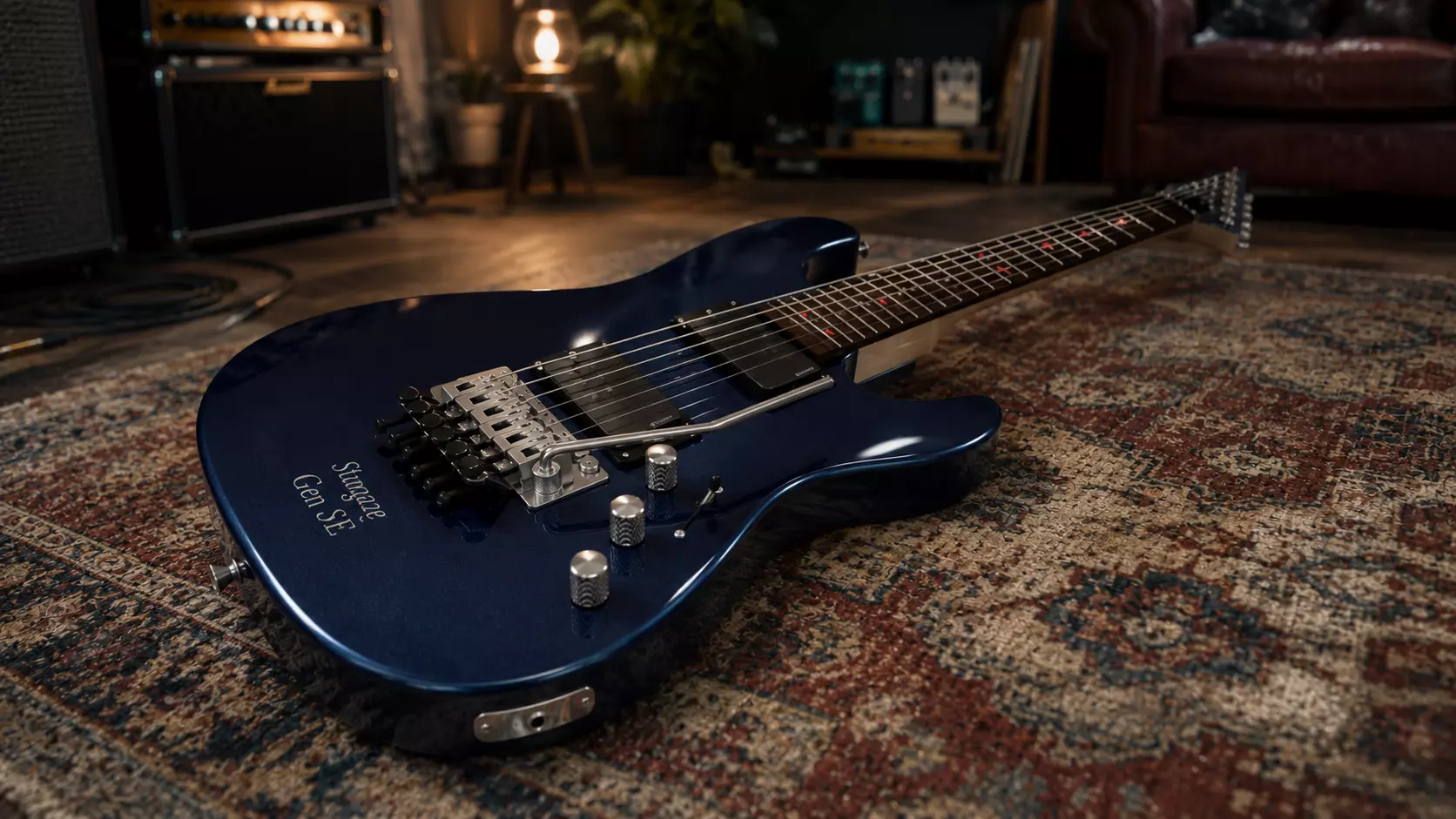 Electric guitar Low-poly 3D model