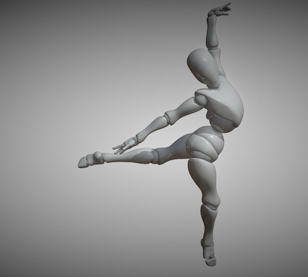 Female dance 3D model_2