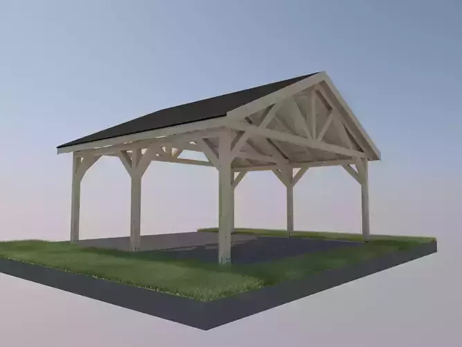 5x6 m 15 degree carport