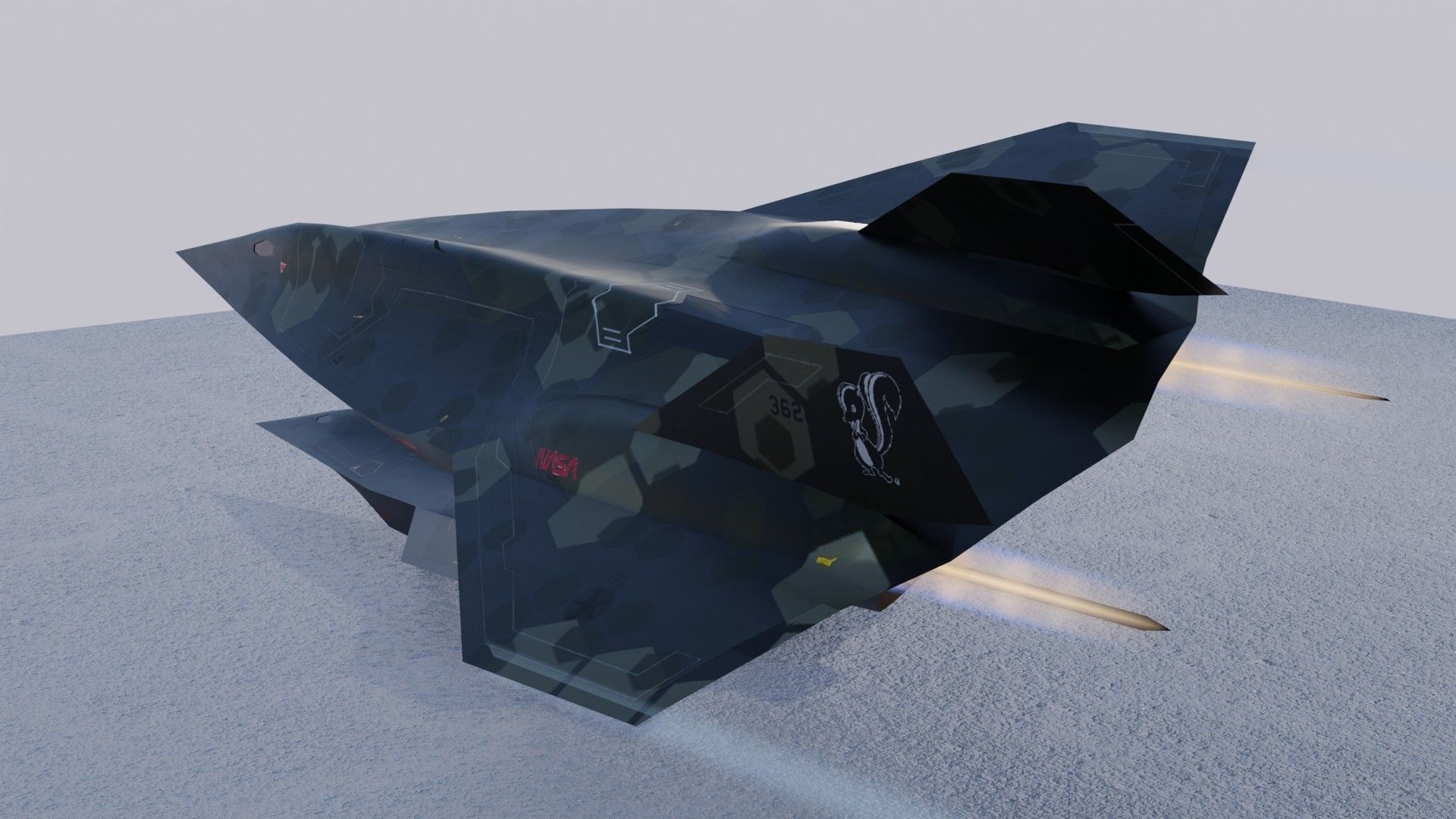 Lockheed SR-72 Darkstar Low-poly 3D model_13