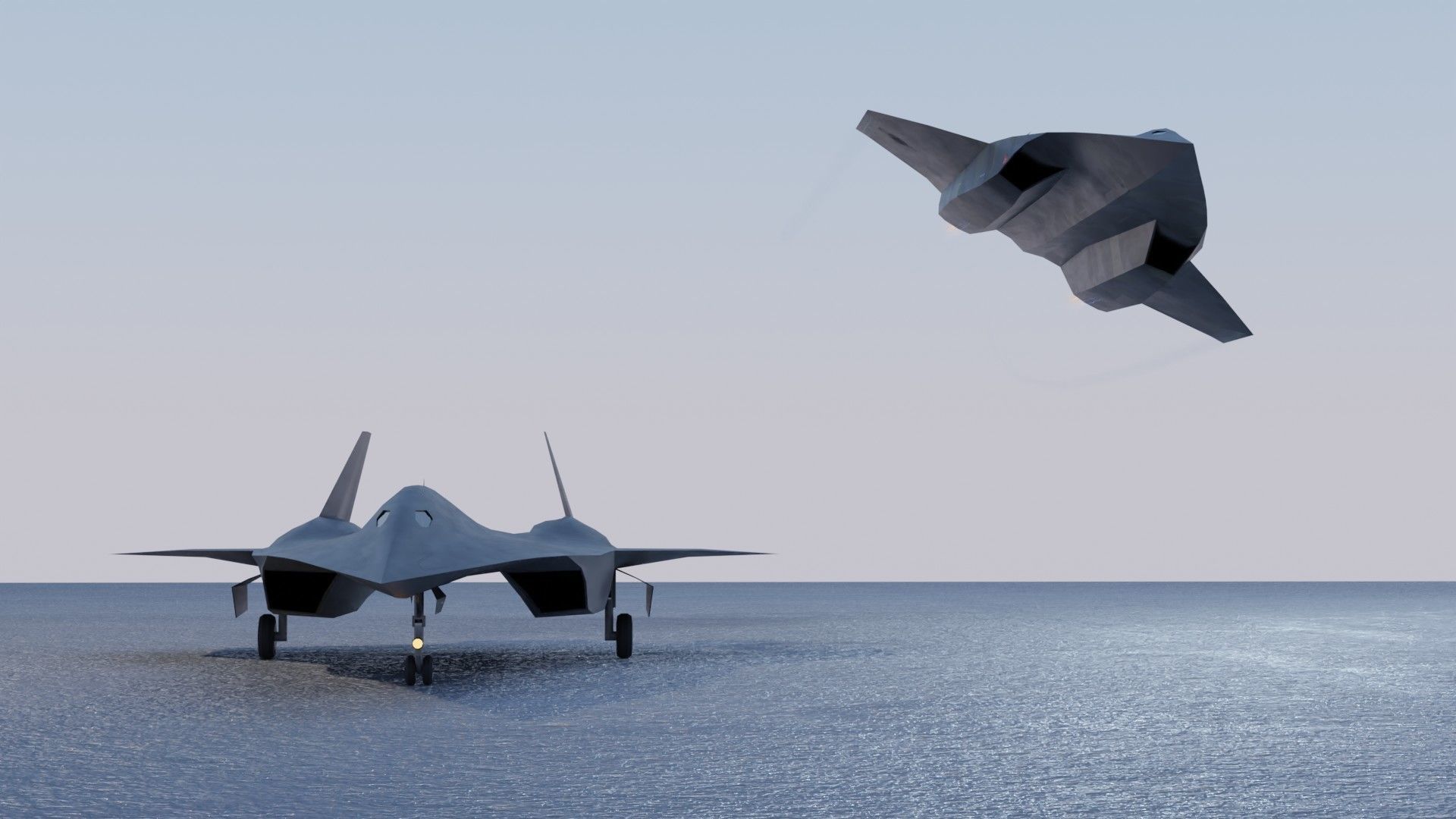 Lockheed SR-72 Darkstar Low-poly 3D model_17