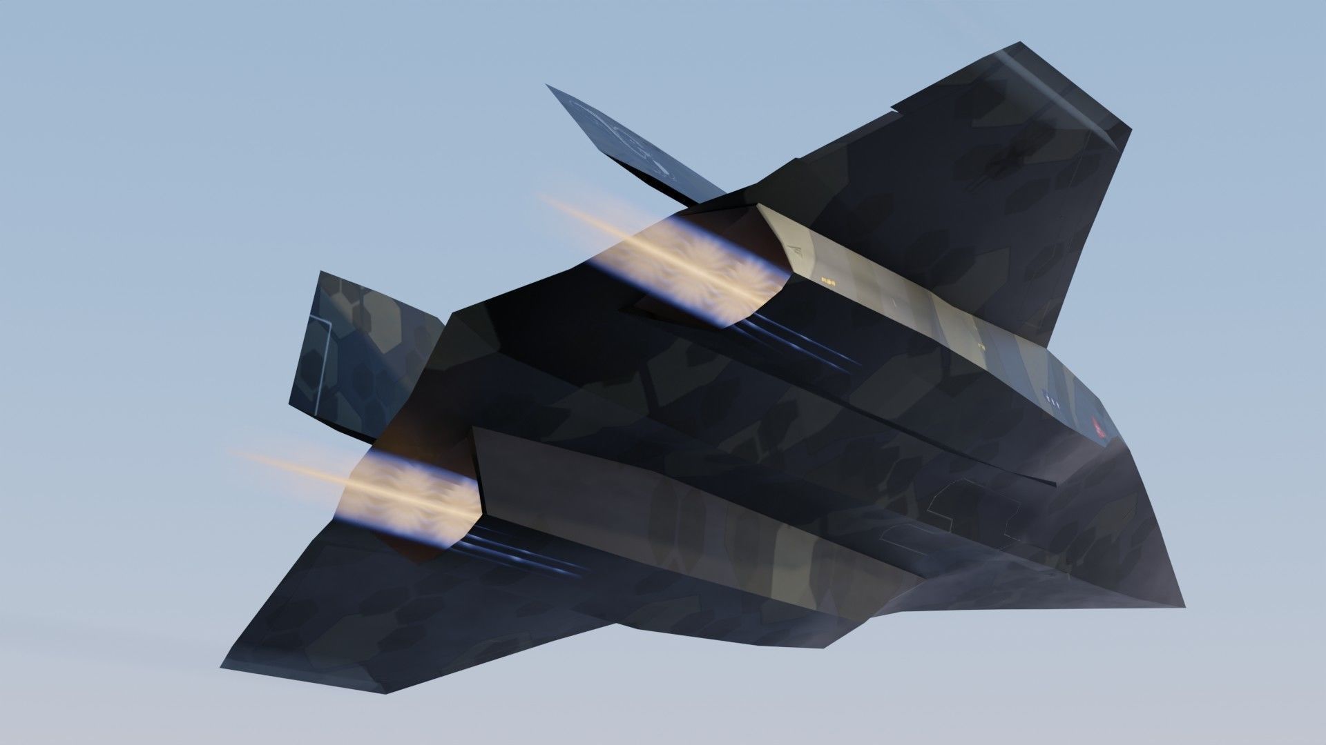 Lockheed SR-72 Darkstar Low-poly 3D model_11