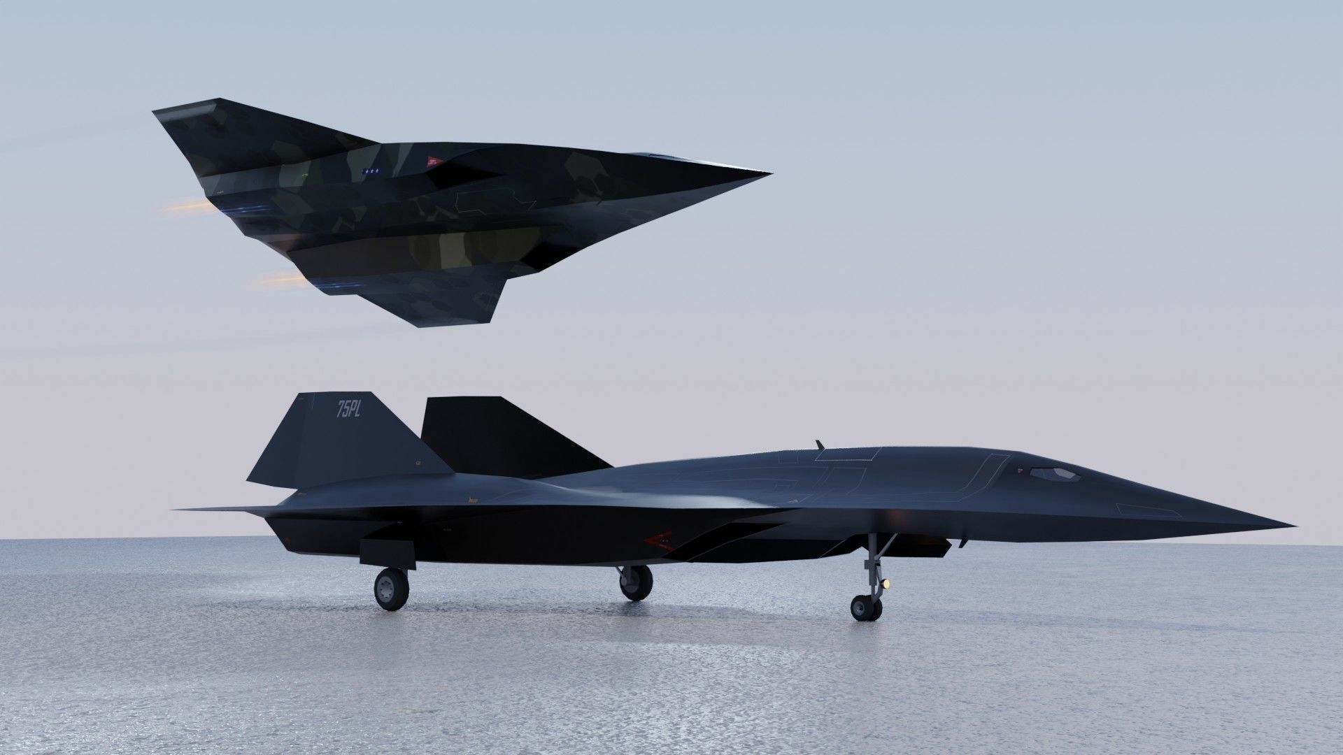 Lockheed SR-72 Darkstar Low-poly 3D model_18