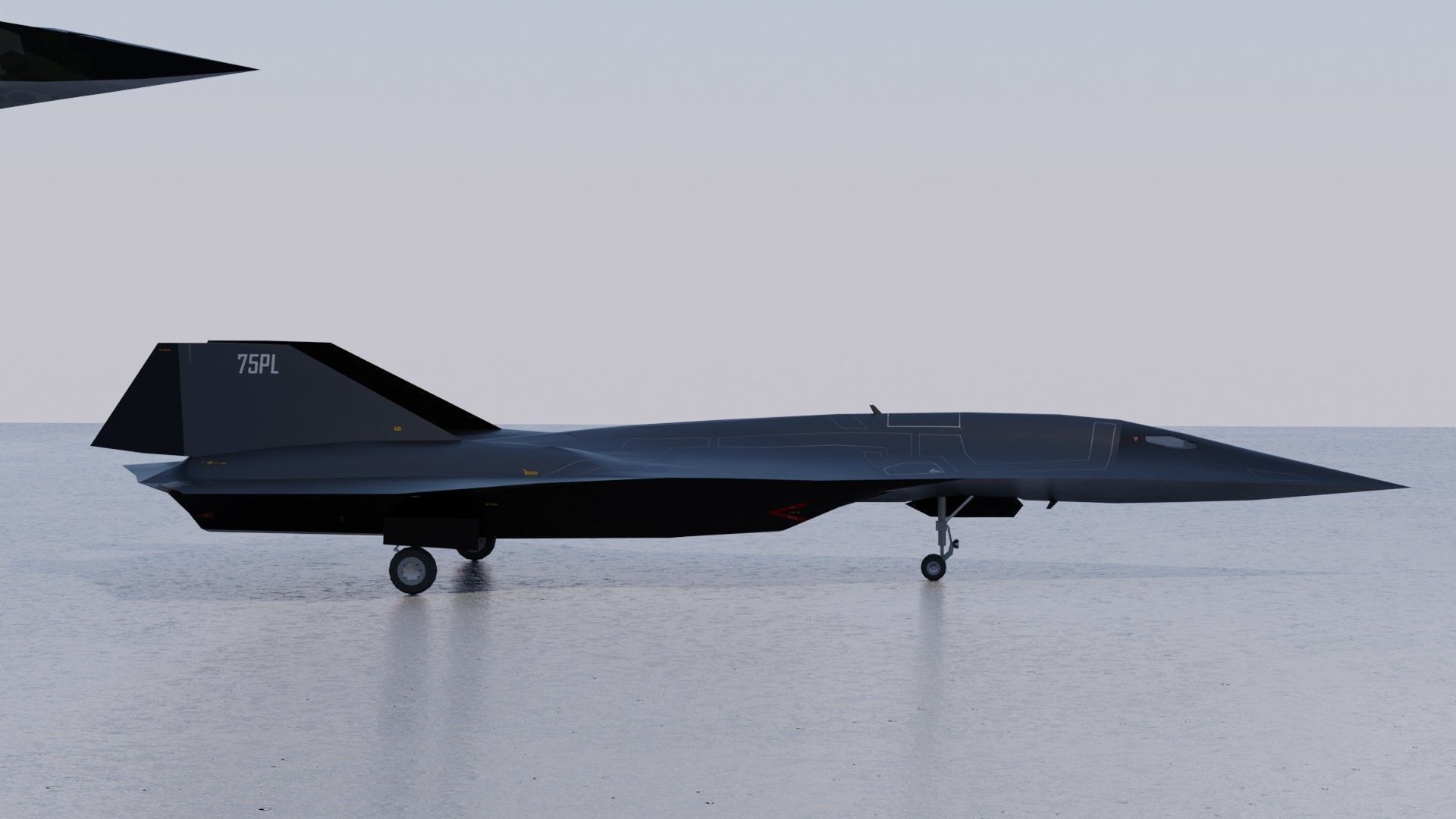 Lockheed SR-72 Darkstar Low-poly 3D model_7