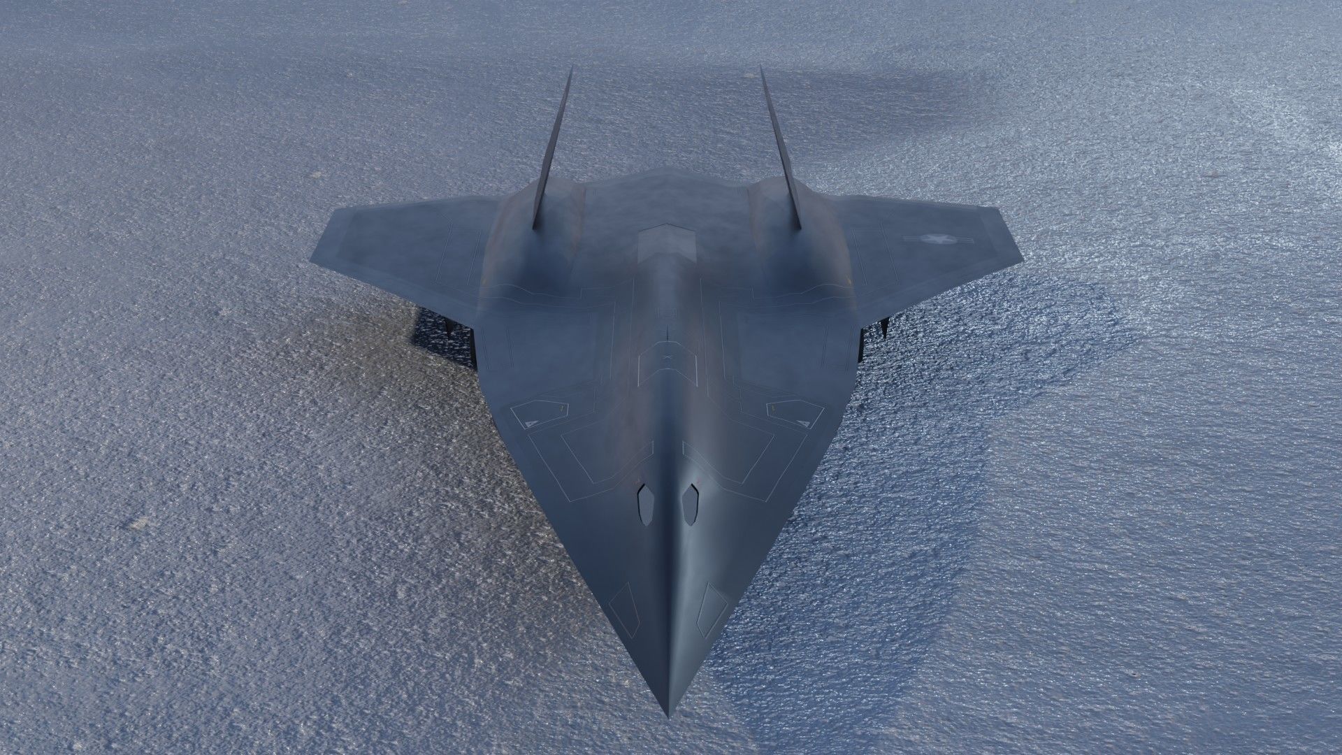Lockheed SR-72 Darkstar Low-poly 3D model_6
