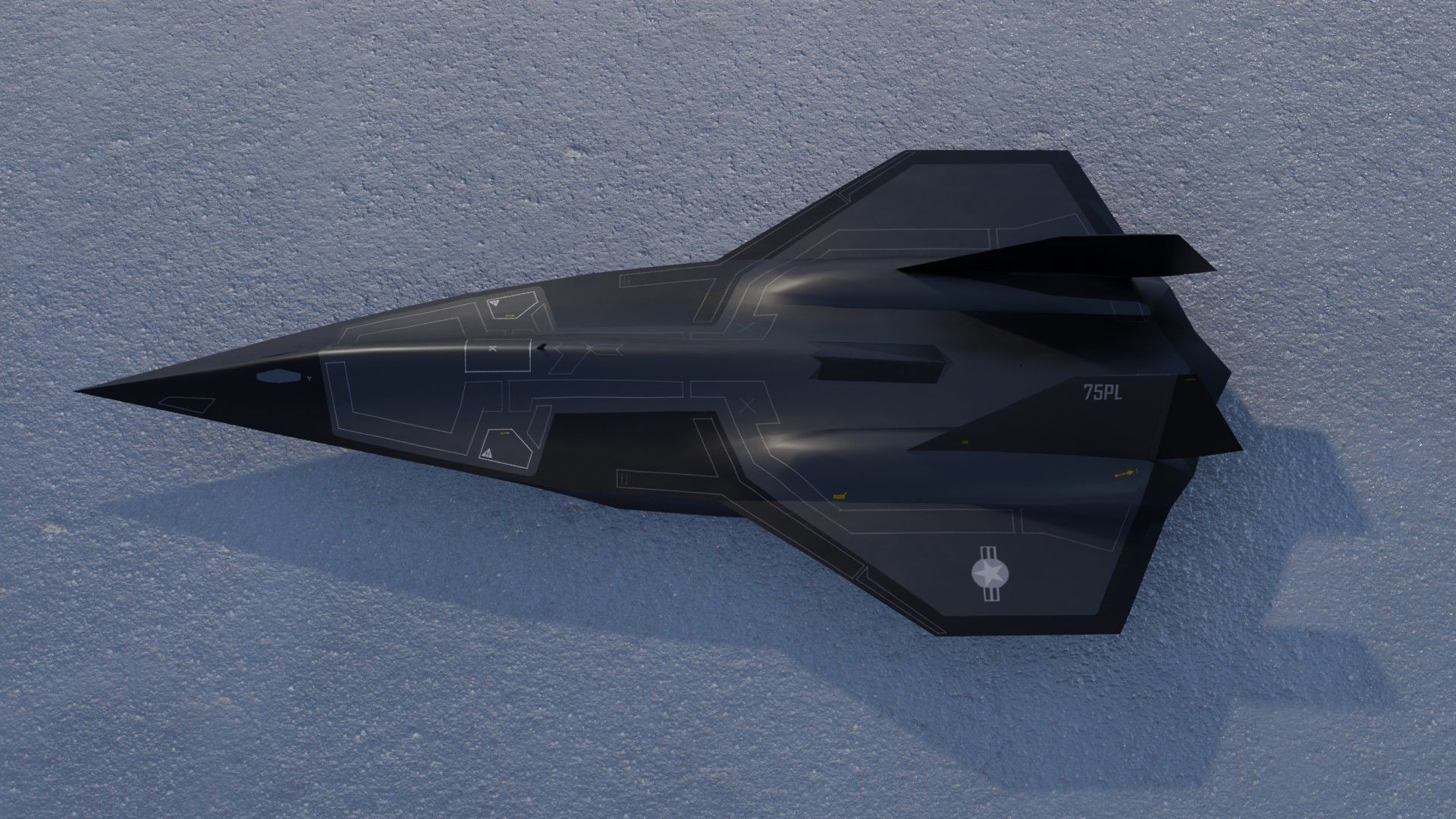 Lockheed SR-72 Darkstar Low-poly 3D model_3