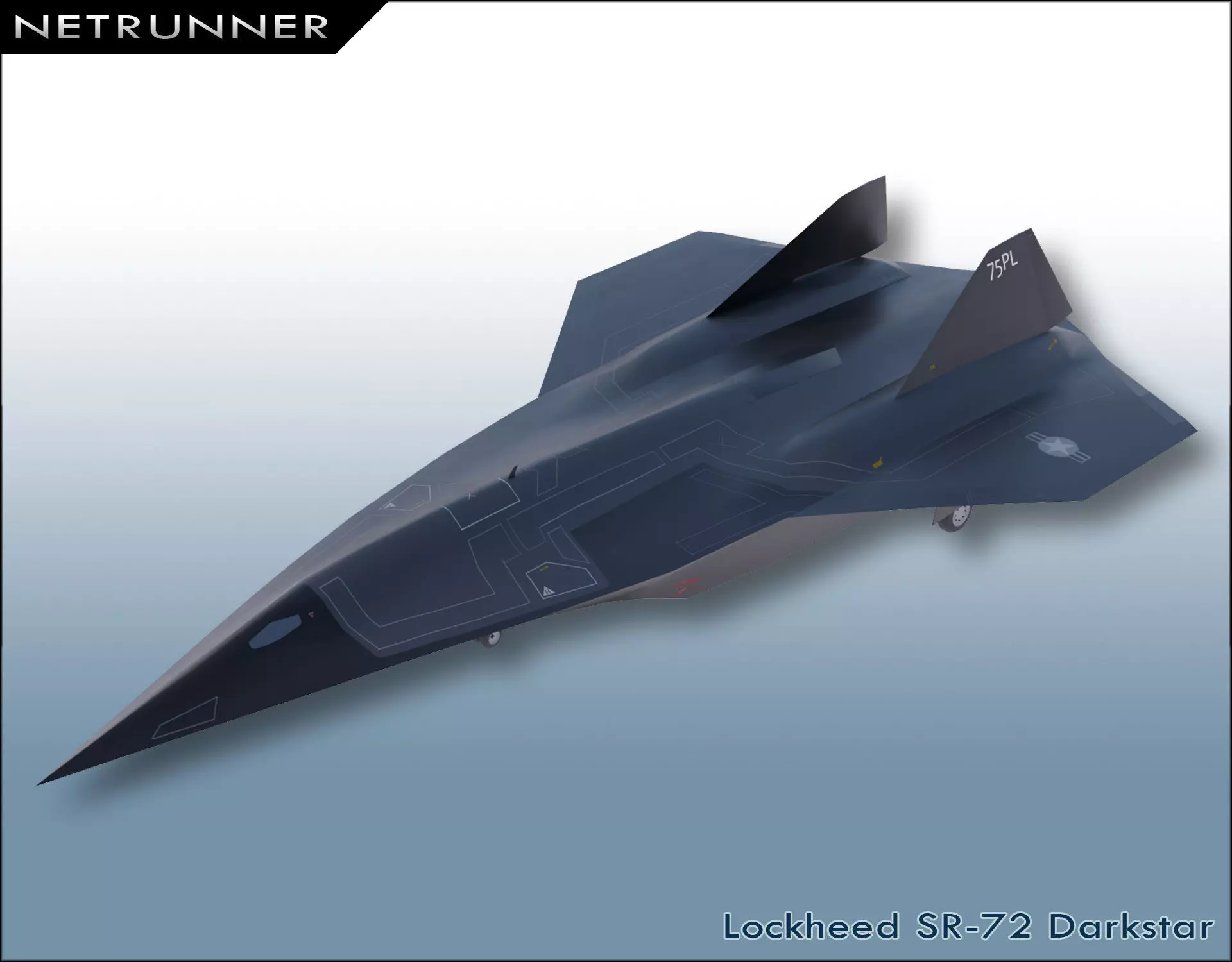 Lockheed SR-72 Darkstar Low-poly 3D model_0