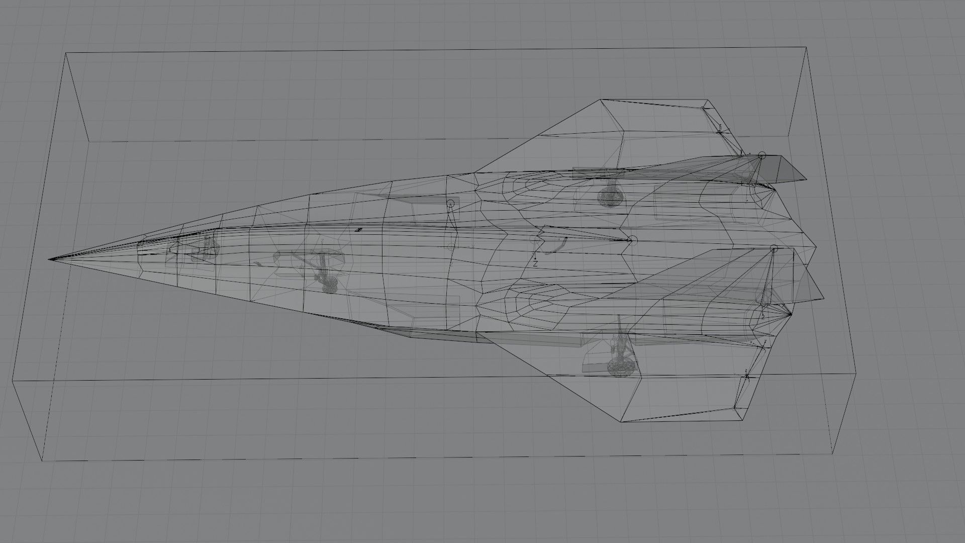 Lockheed SR-72 Darkstar Low-poly 3D model_4