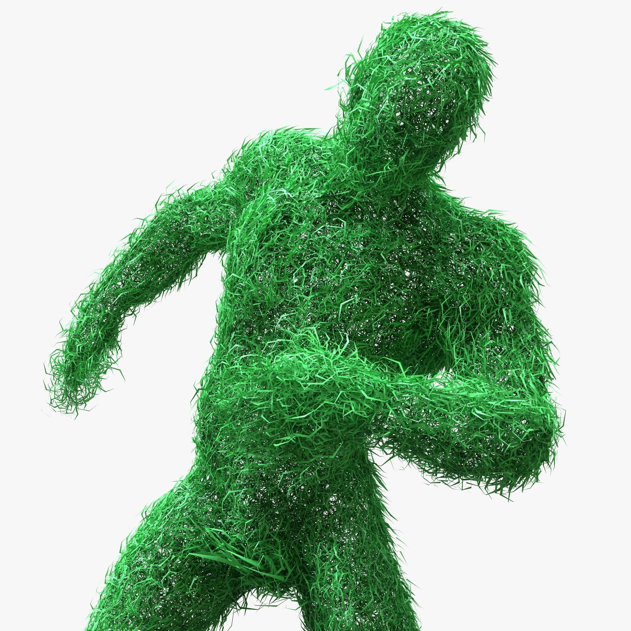 Human Topiary Garden Sculptures 3D model_1