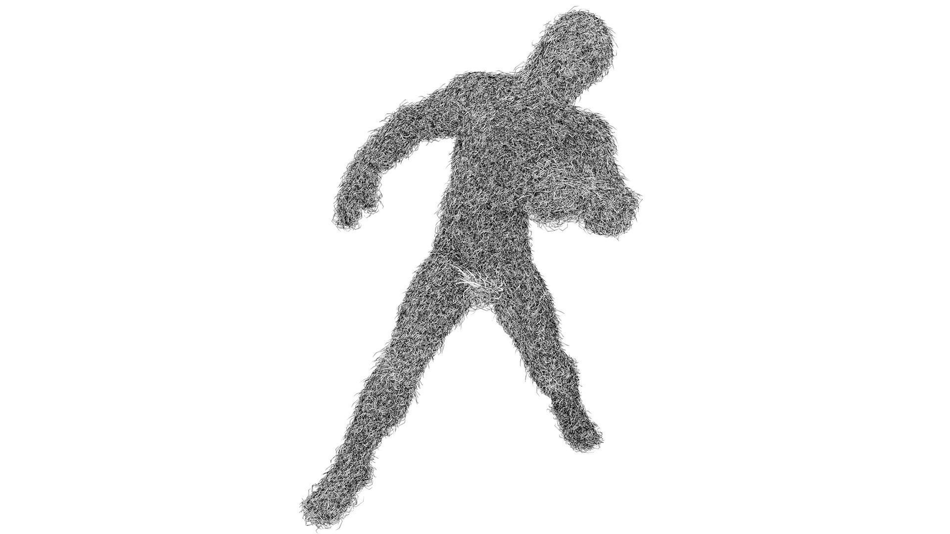 Human Topiary Garden Sculptures 3D model_5