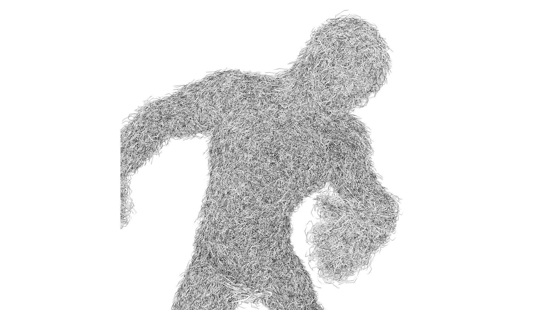 Human Topiary Garden Sculptures 3D model_6