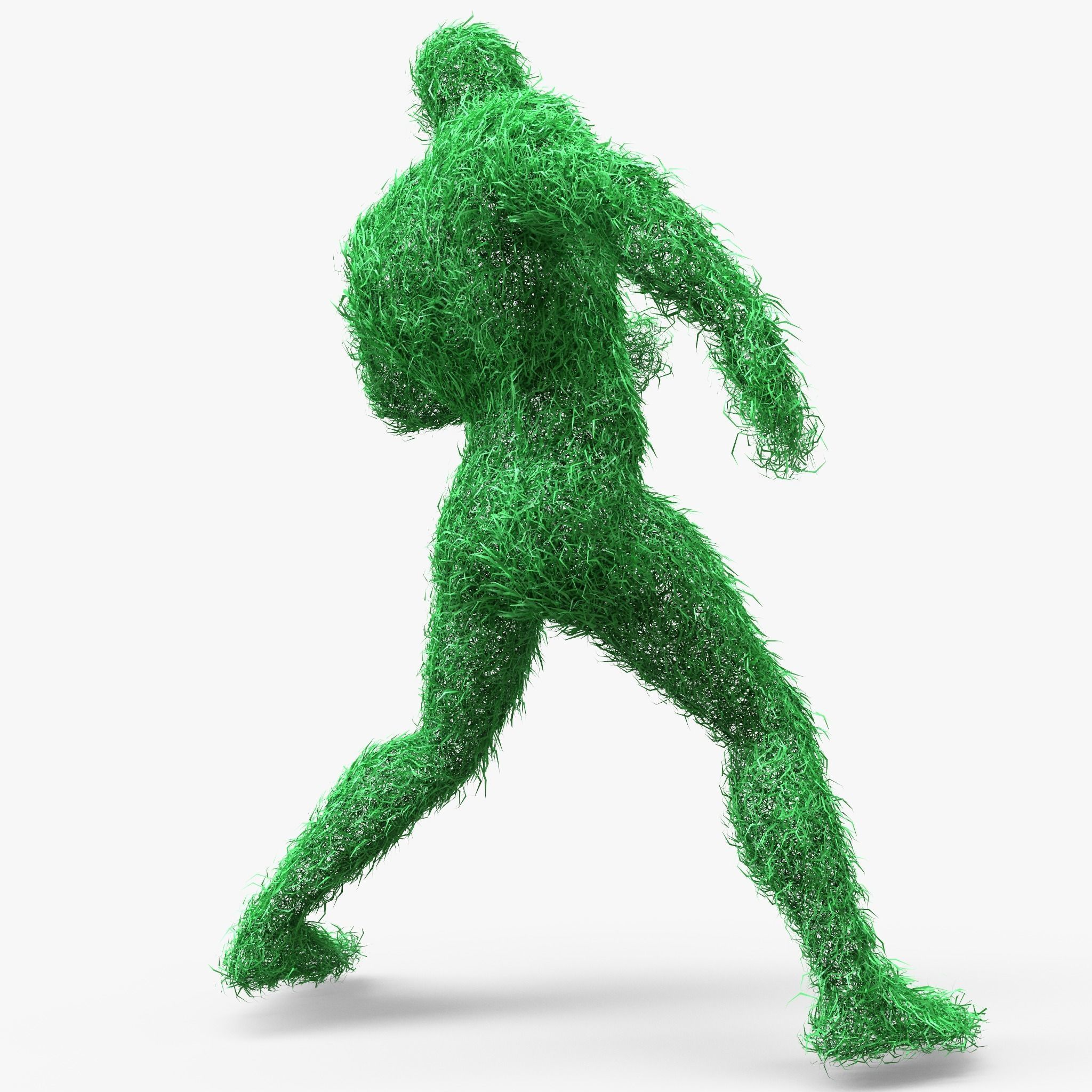 Human Topiary Garden Sculptures 3D model_3