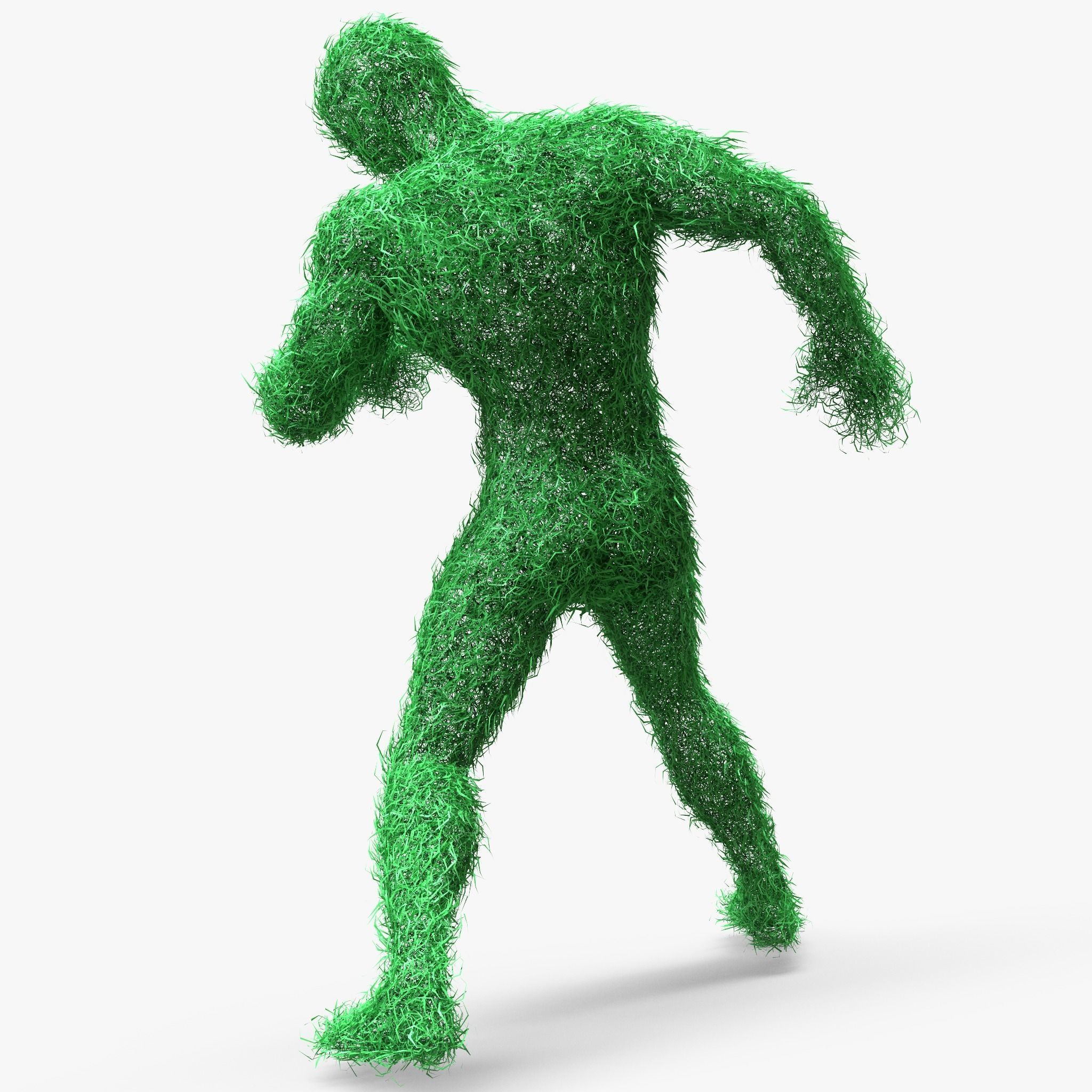 Human Topiary Garden Sculptures 3D model_4