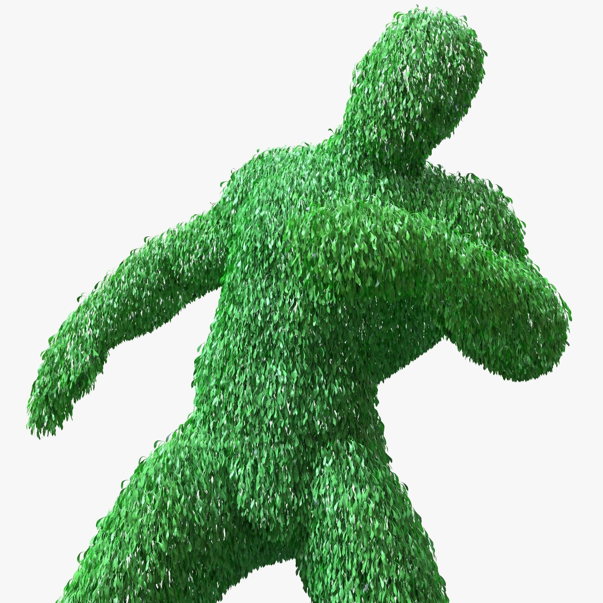 Human Topiary Garden Sculptures 3D model_3