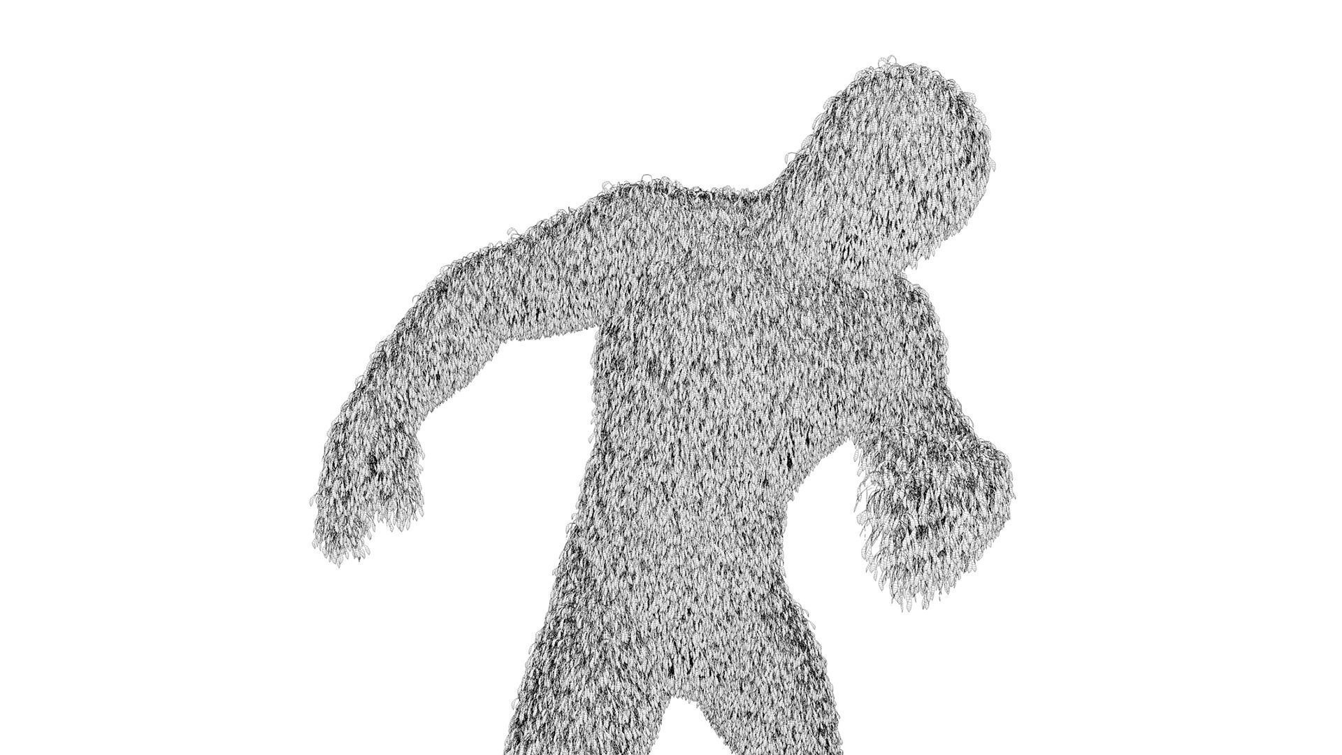 Human Topiary Garden Sculptures 3D model_6