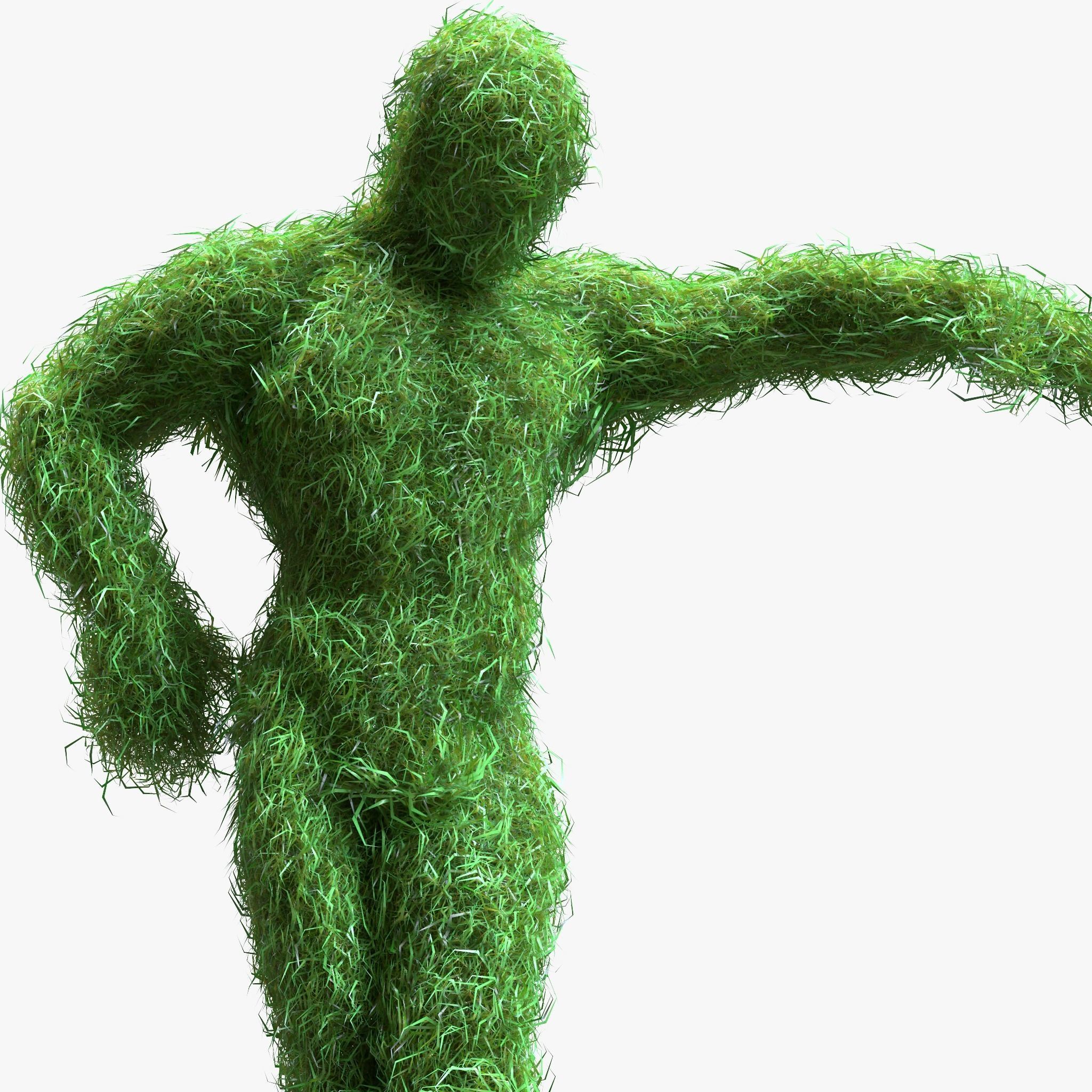 Human Topiary Garden Sculptures 3D model_2