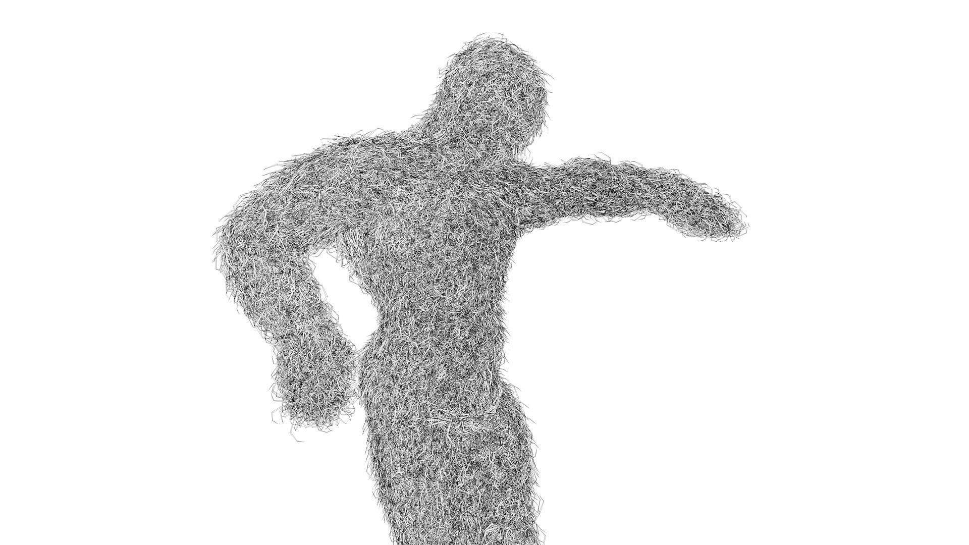 Human Topiary Garden Sculptures 3D model_6