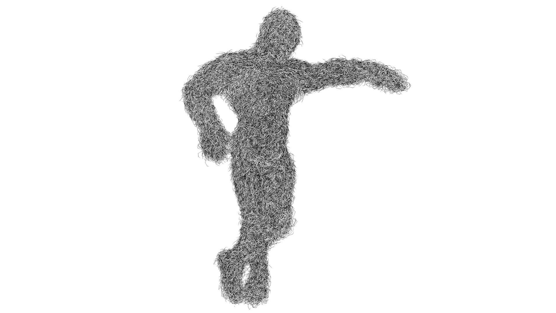 Human Topiary Garden Sculptures 3D model_7