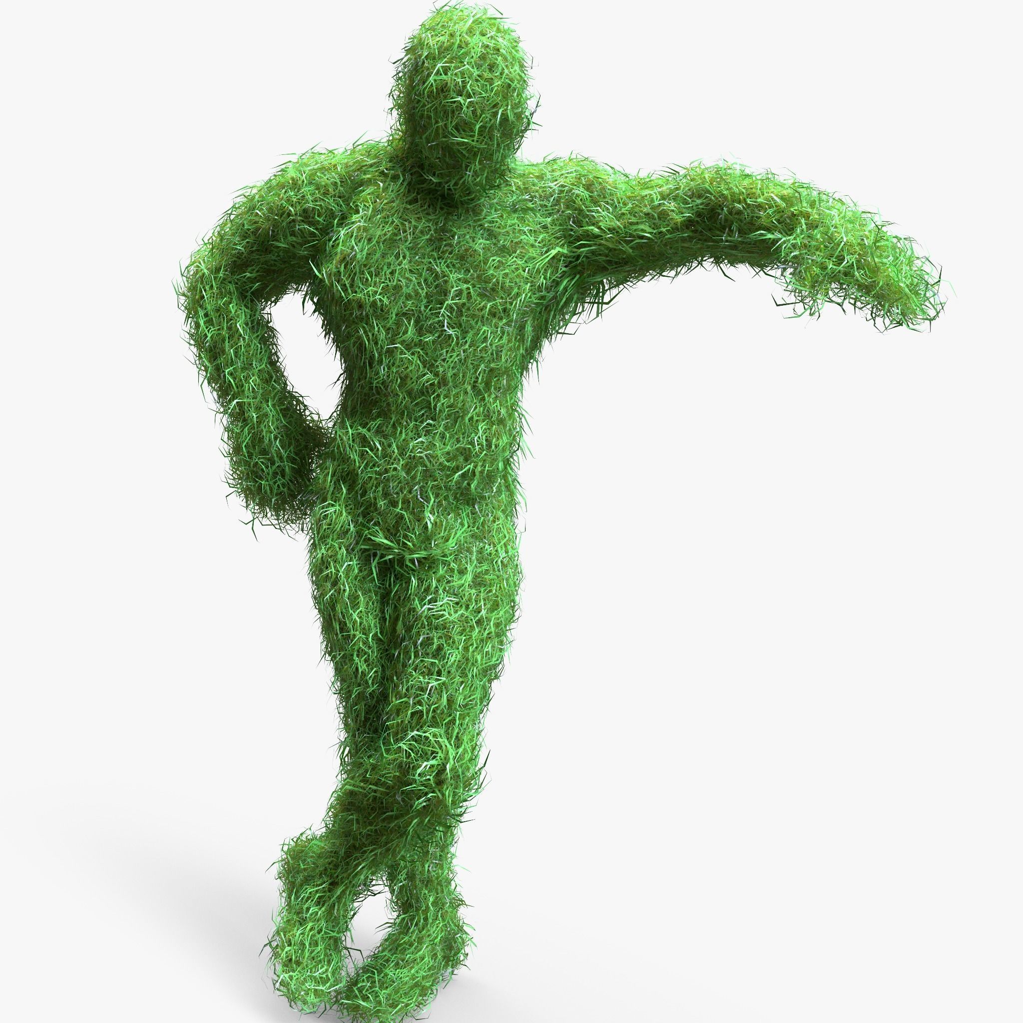 Human Topiary Garden Sculptures 3D model_4