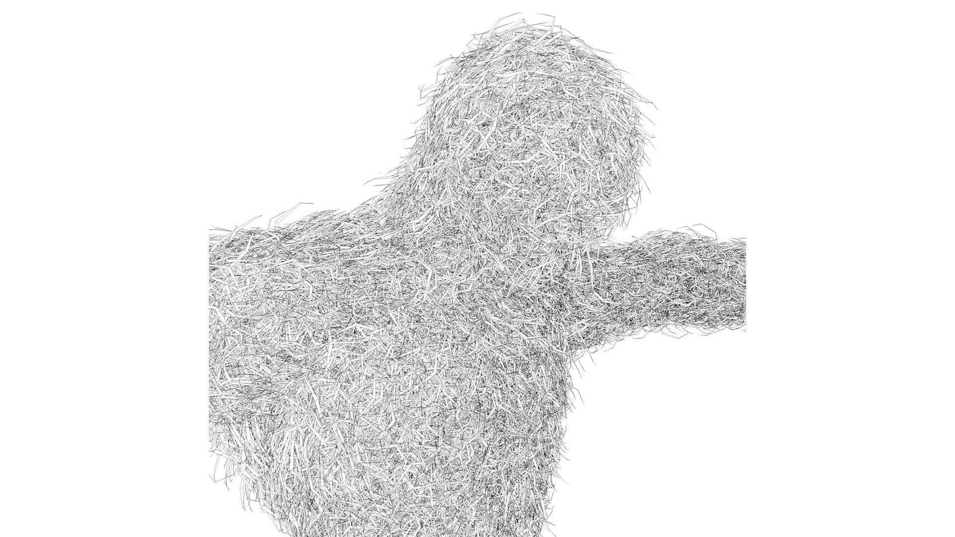 Human Topiary Garden Sculptures 3D model_5