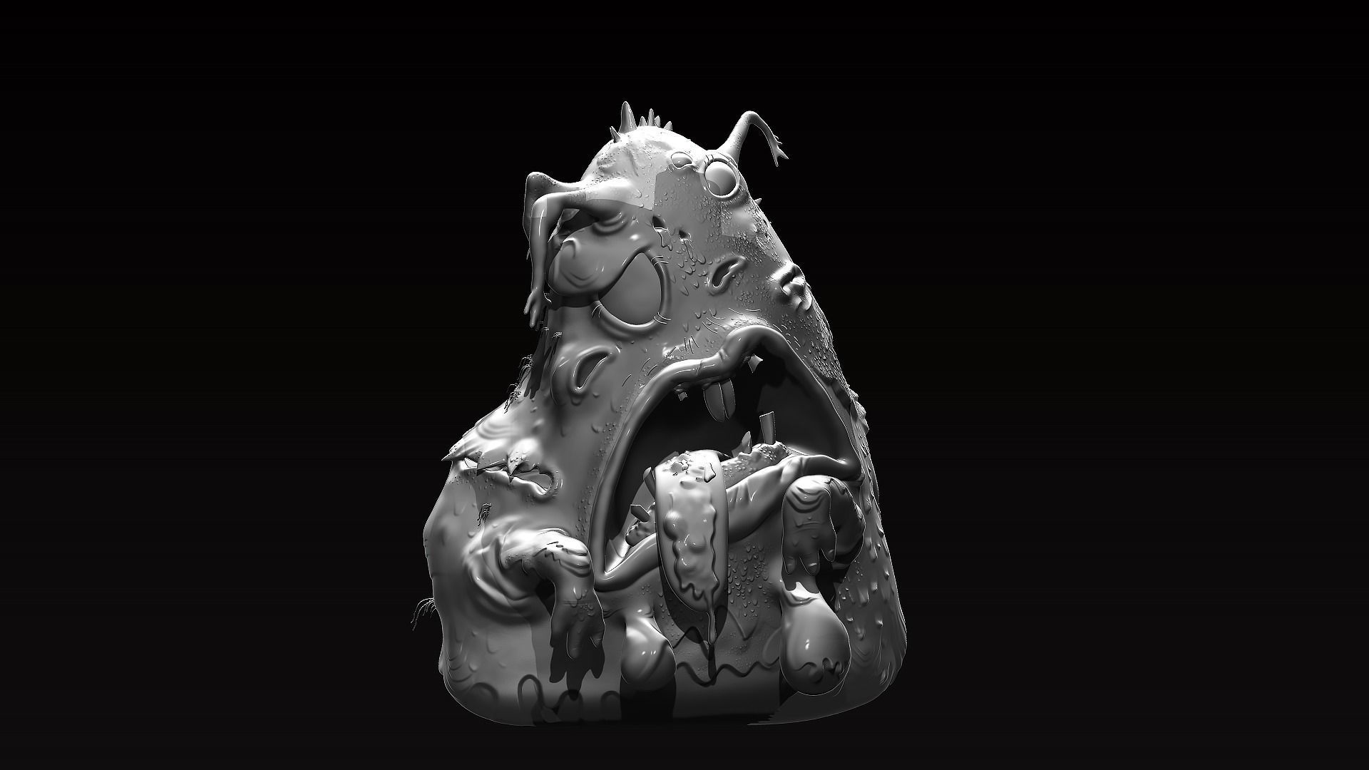 Creepy Creature 2  3D model_2