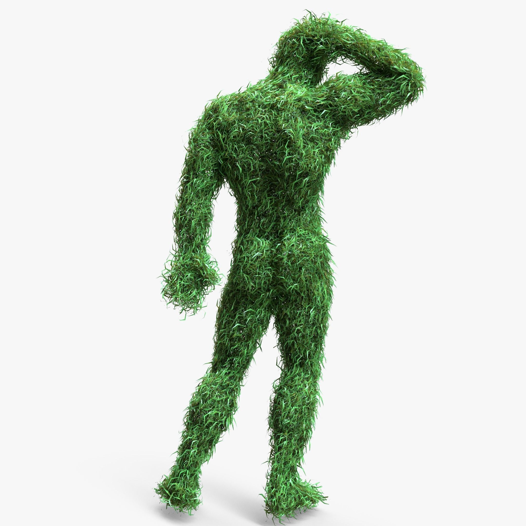 Human Topiary Garden Sculptures 3D model_4