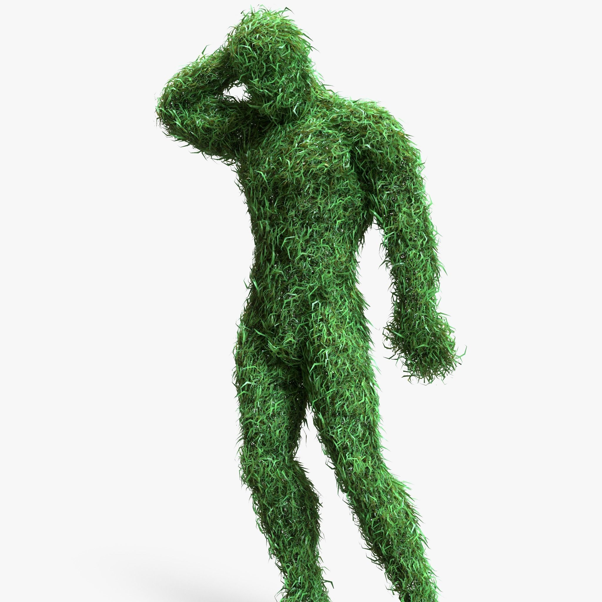 Human Topiary Garden Sculptures 3D model_3